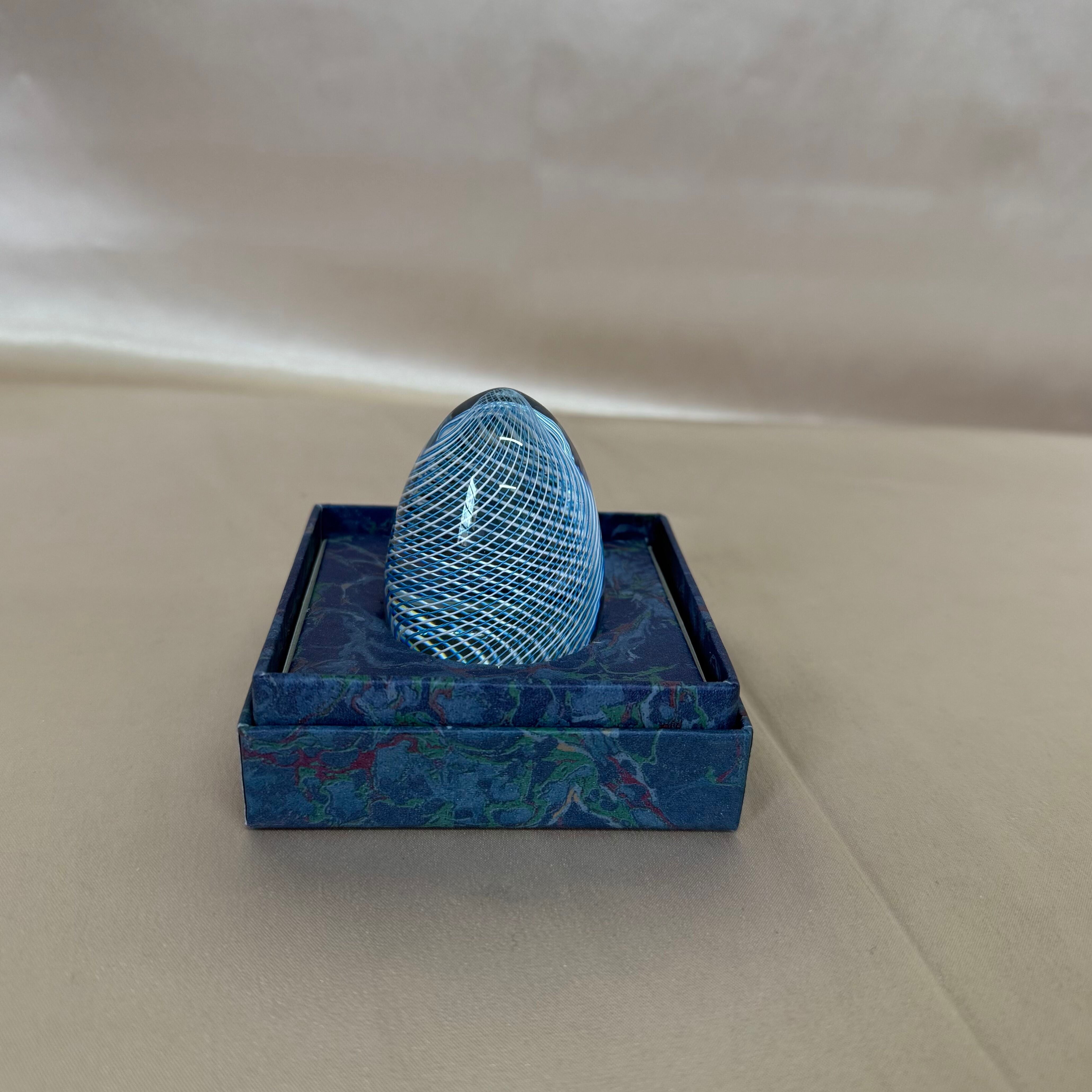 Saint-Louis Crystal Berlingot Blue Egg