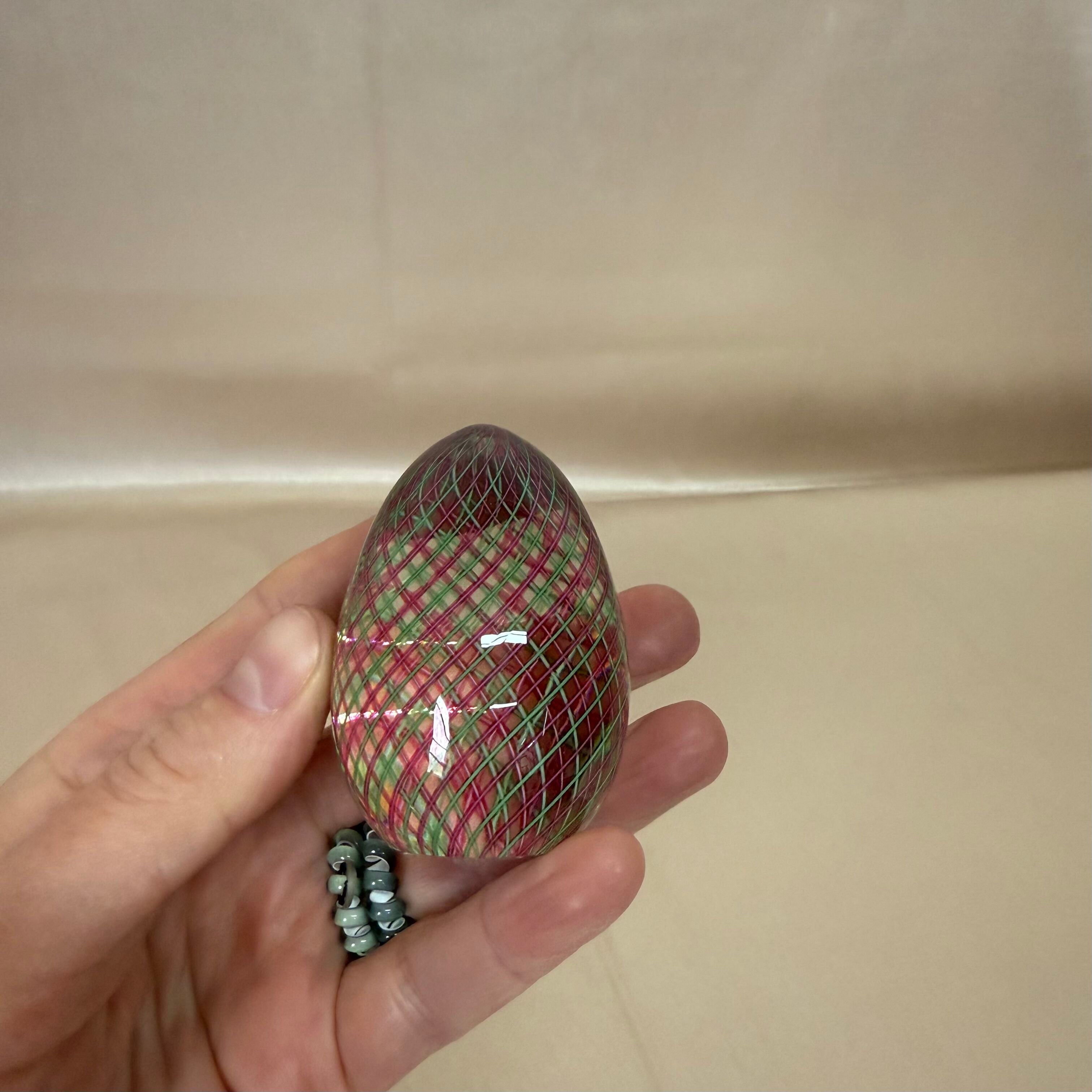 Saint-Louis Crystal Toupie Verte Egg