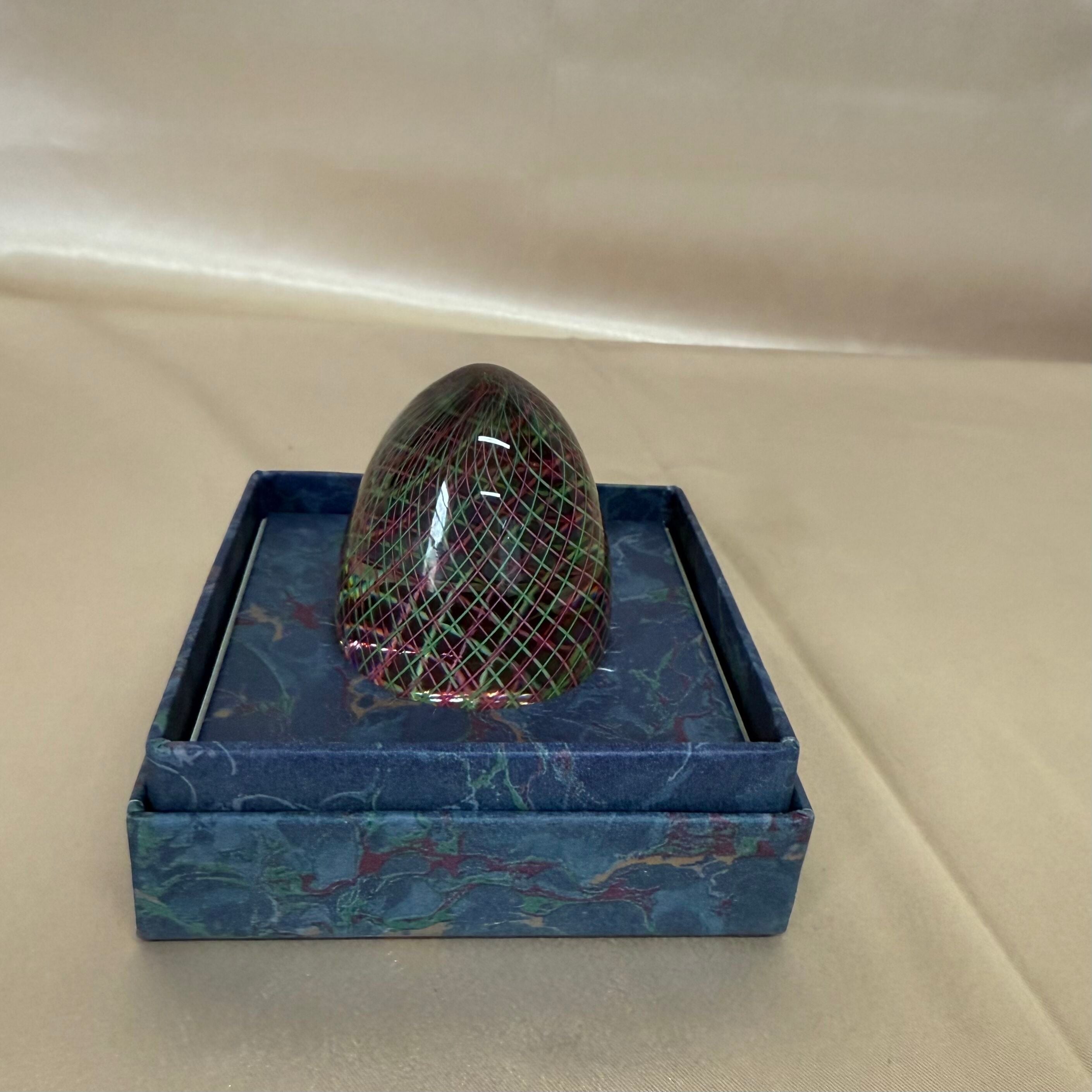 Saint-Louis Crystal Toupie Verte Egg