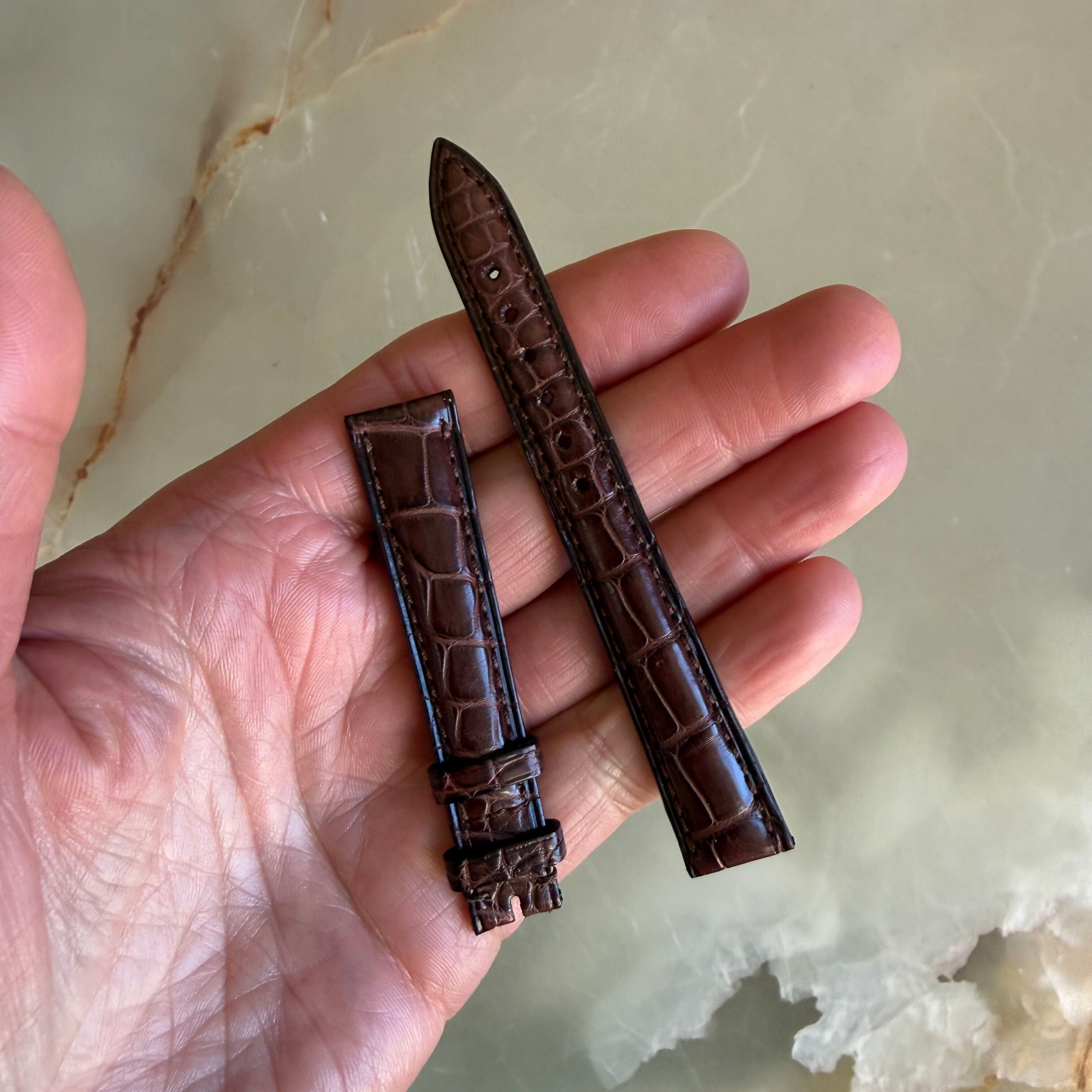 Authentic Blancpain Brown Crocodile Watch Band Strap 14.5mm