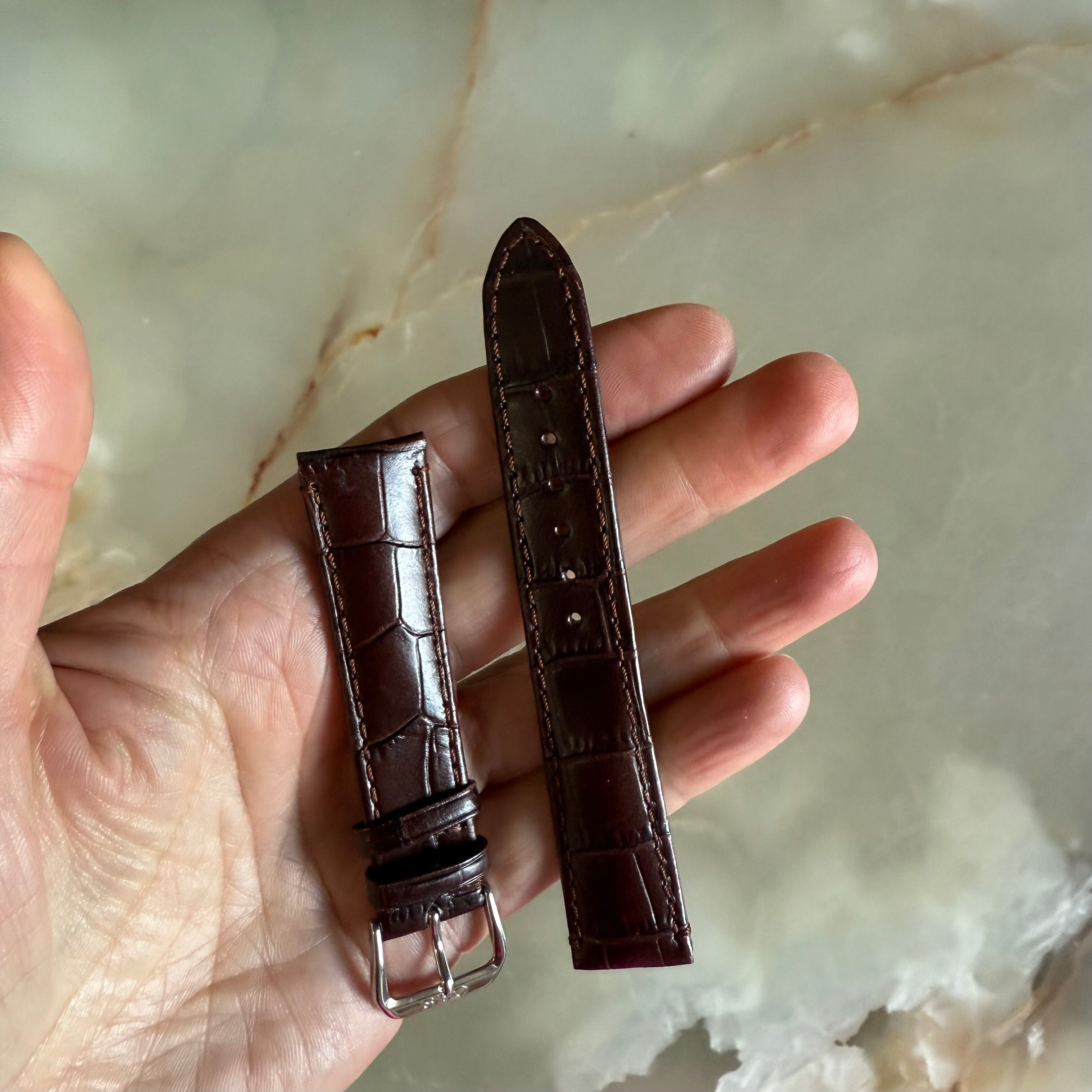 Authentic Oris Brown Leather Watch Strap Band 18mm w Buckle 5 18 10