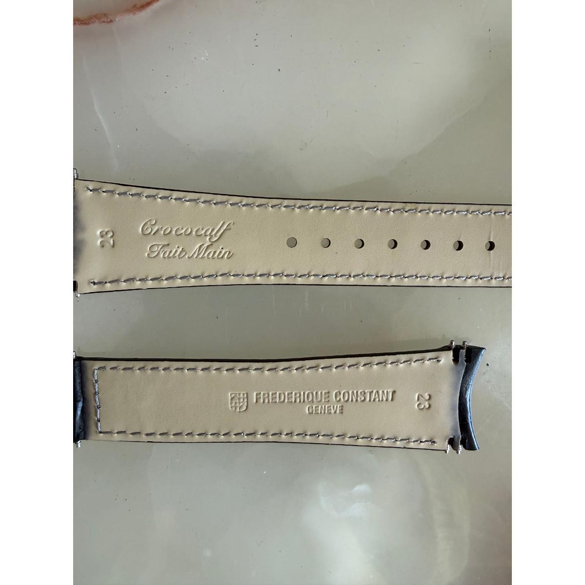 Authentic Frederique Constant Crocodile Calfskin Leather Watch Strap Band 23mm