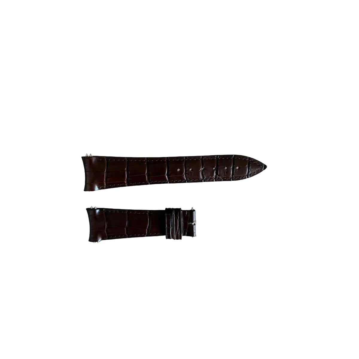 Authentic Frederique Constant Brown Crocodile Calf Leather Watch Strap Band 23mm