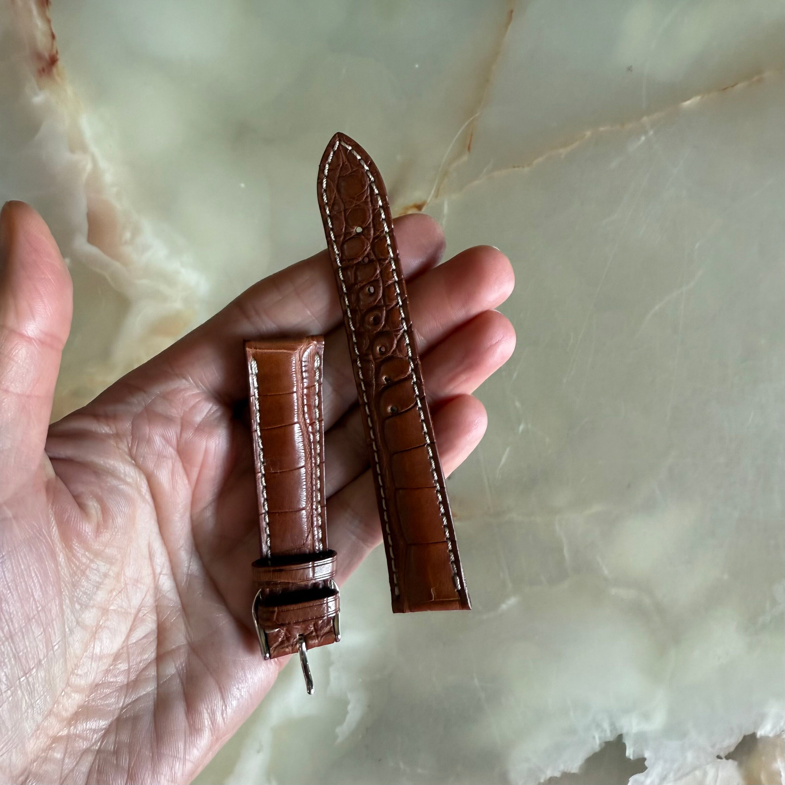 Authentic Oris Brown Leather Watch Strap Band 19mm w Buckle 1 18 71