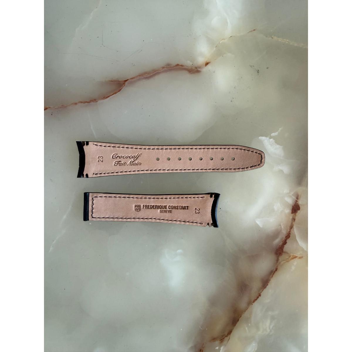 Authentic Frederique Constant Crocodile Calf Leather Watch Strap Band 23mm