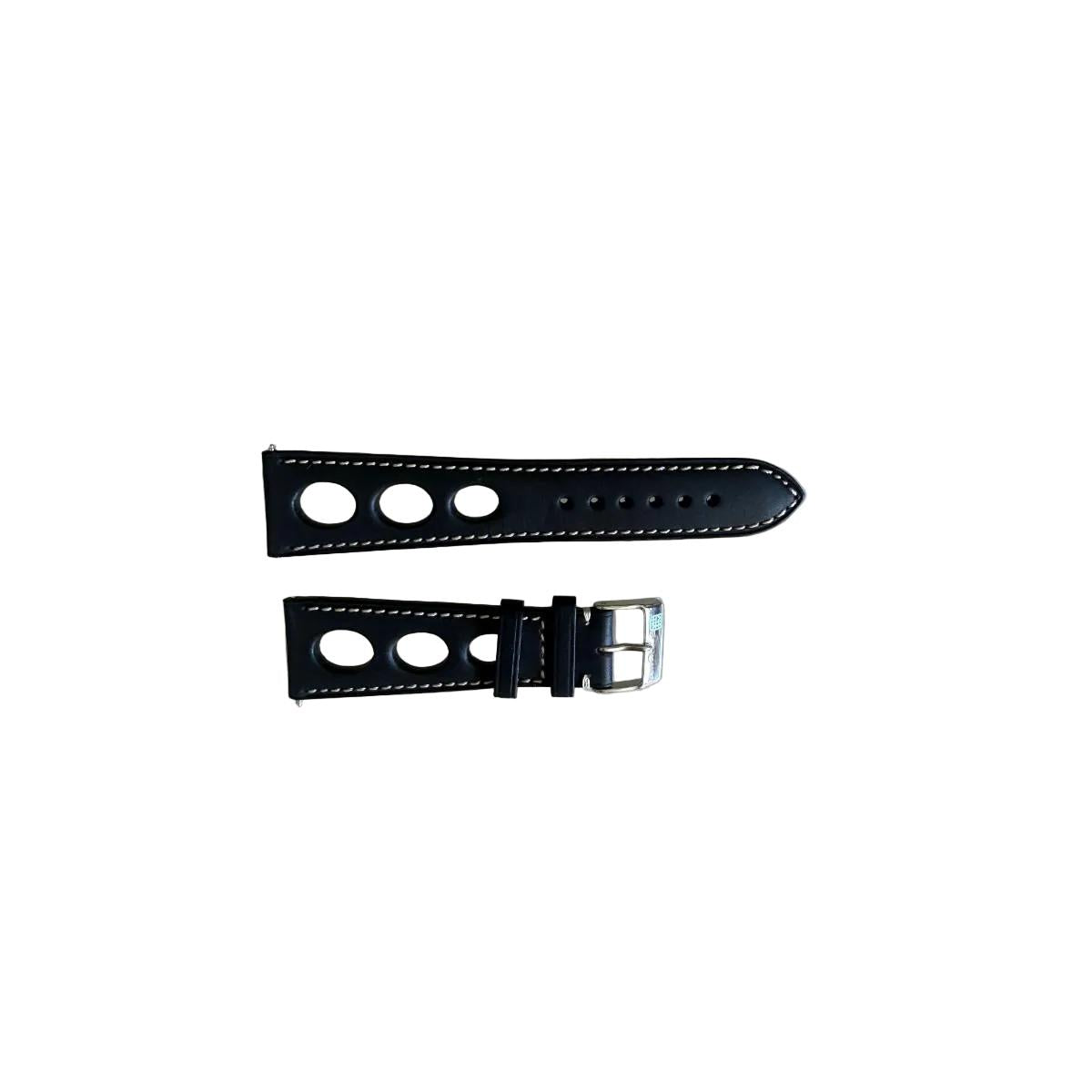 Authentic Frederique Constant Black Leather Watch Strap Band 23mm w Buckle