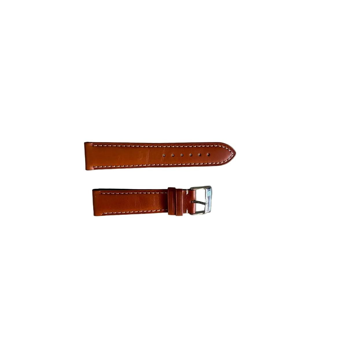 Authentic Frederique Constant Brown Leather Watch Strap Band 20mm w Buckle
