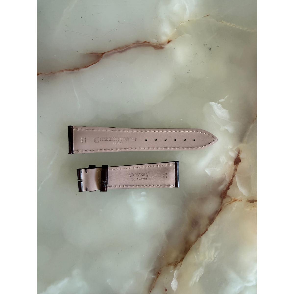 Authentic Frederique Constant Crocodile Calfskin Watch Strap Band 22mm