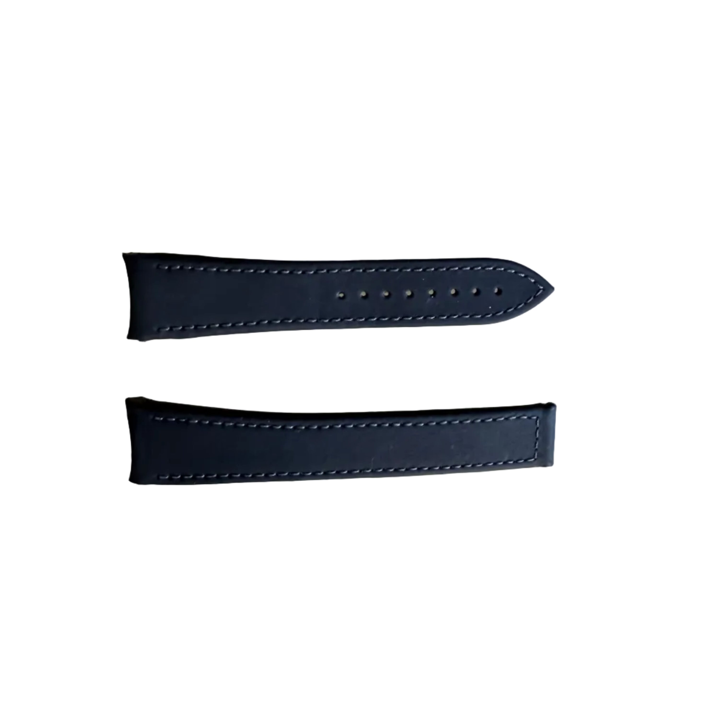 Authentic Blancpain Black Rubber Grey Stitching Watch Band Strap 20.5mm