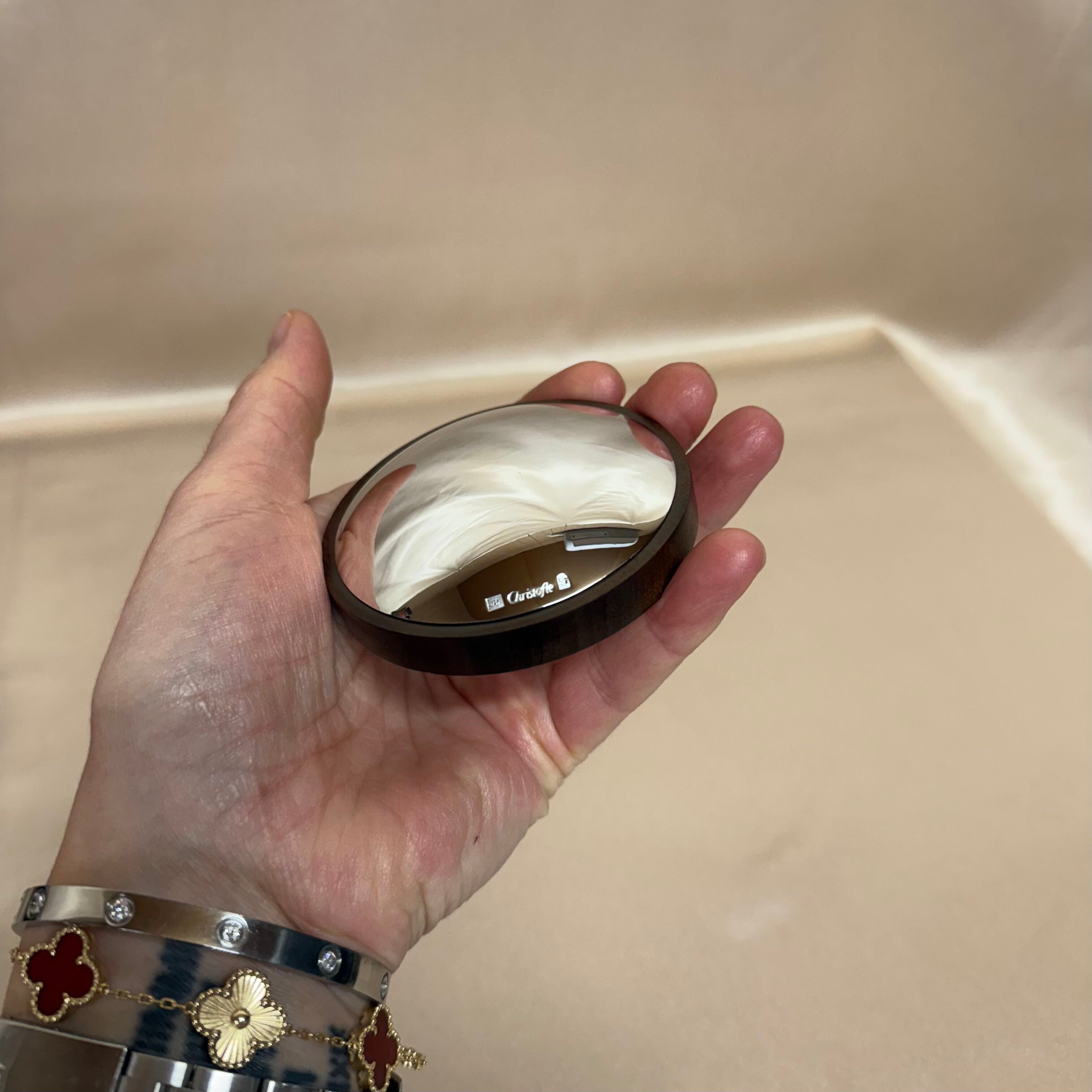 Christofle Silver Plated Uni Desk Set Pencil Holder and Paperweight B0425304602