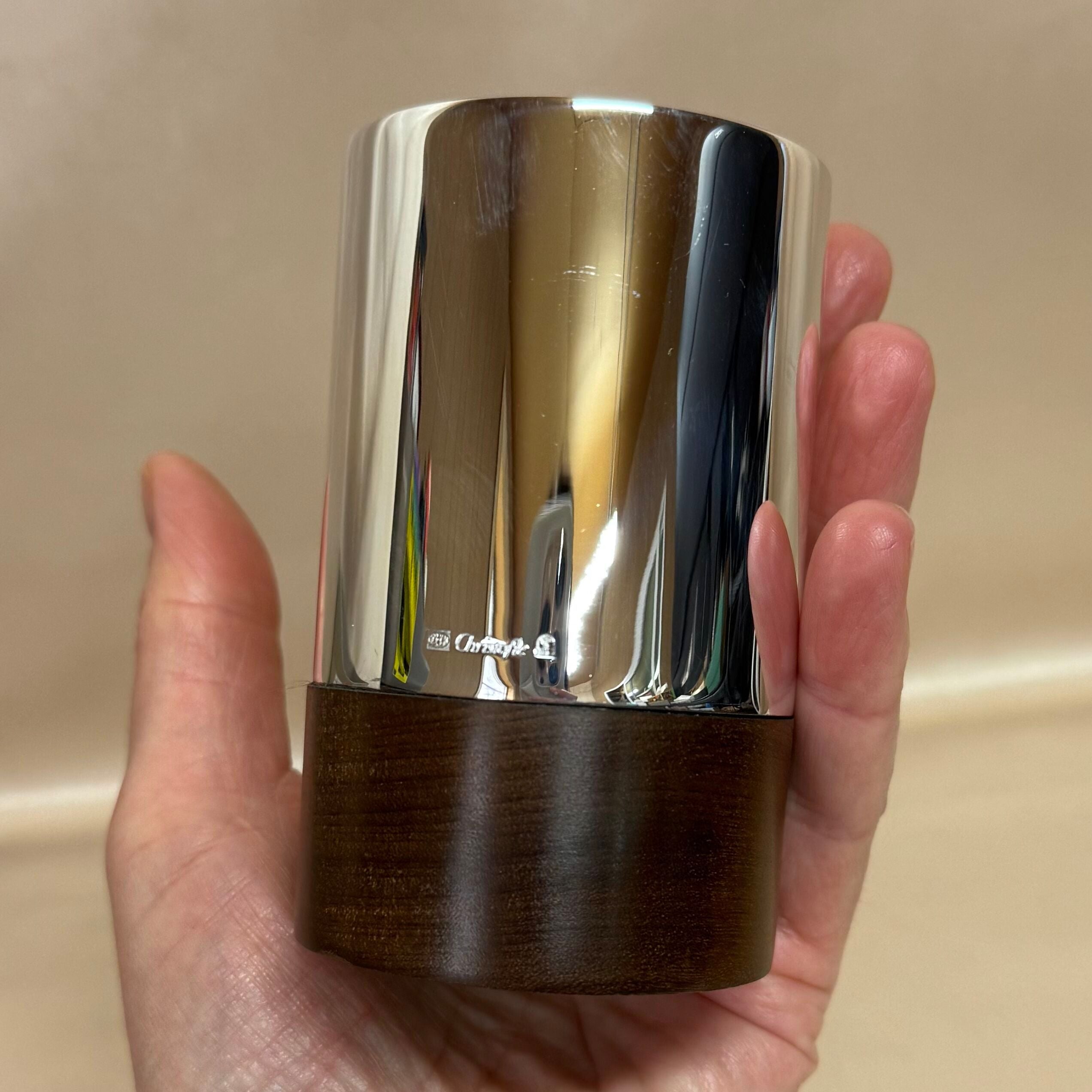 Christofle Silver Plated Uni Desk Set Pencil Holder and Paperweight B0425304602