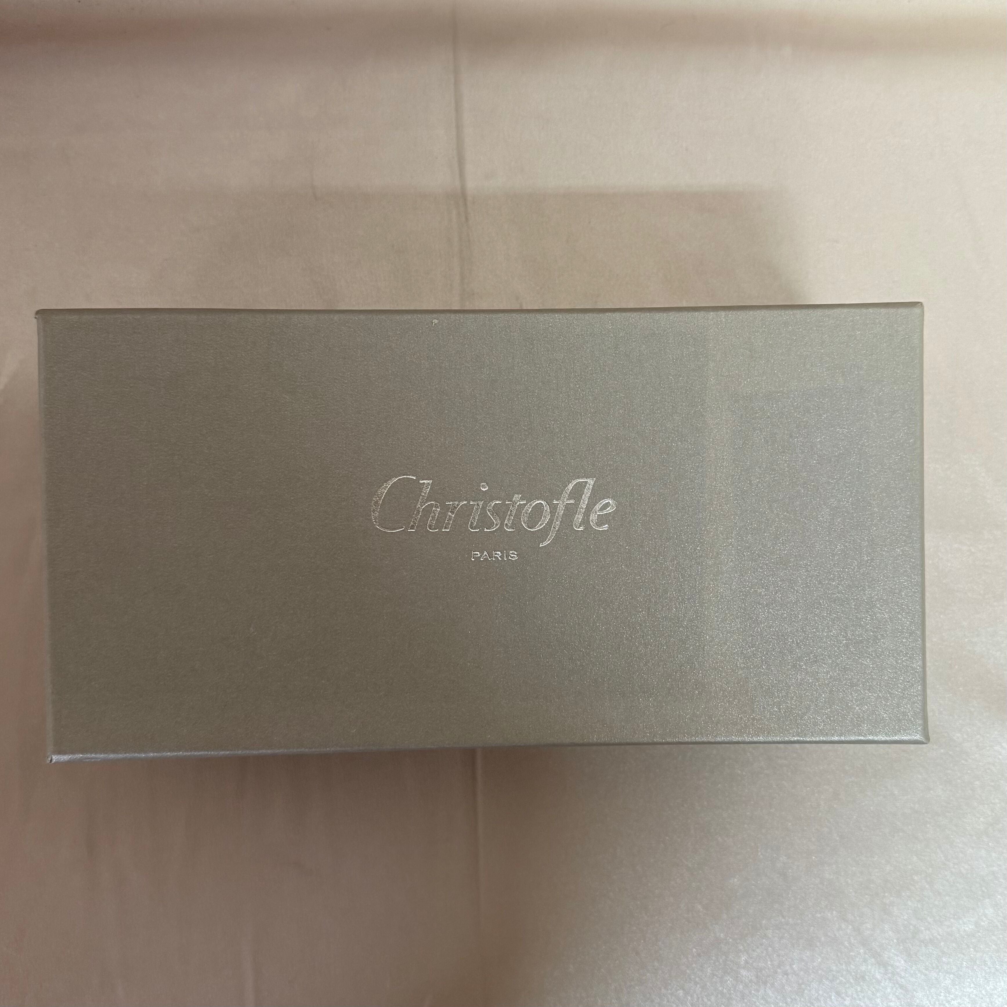 Christofle Silver Plated Uni Desk Set Pencil Holder and Paperweight B0425304602