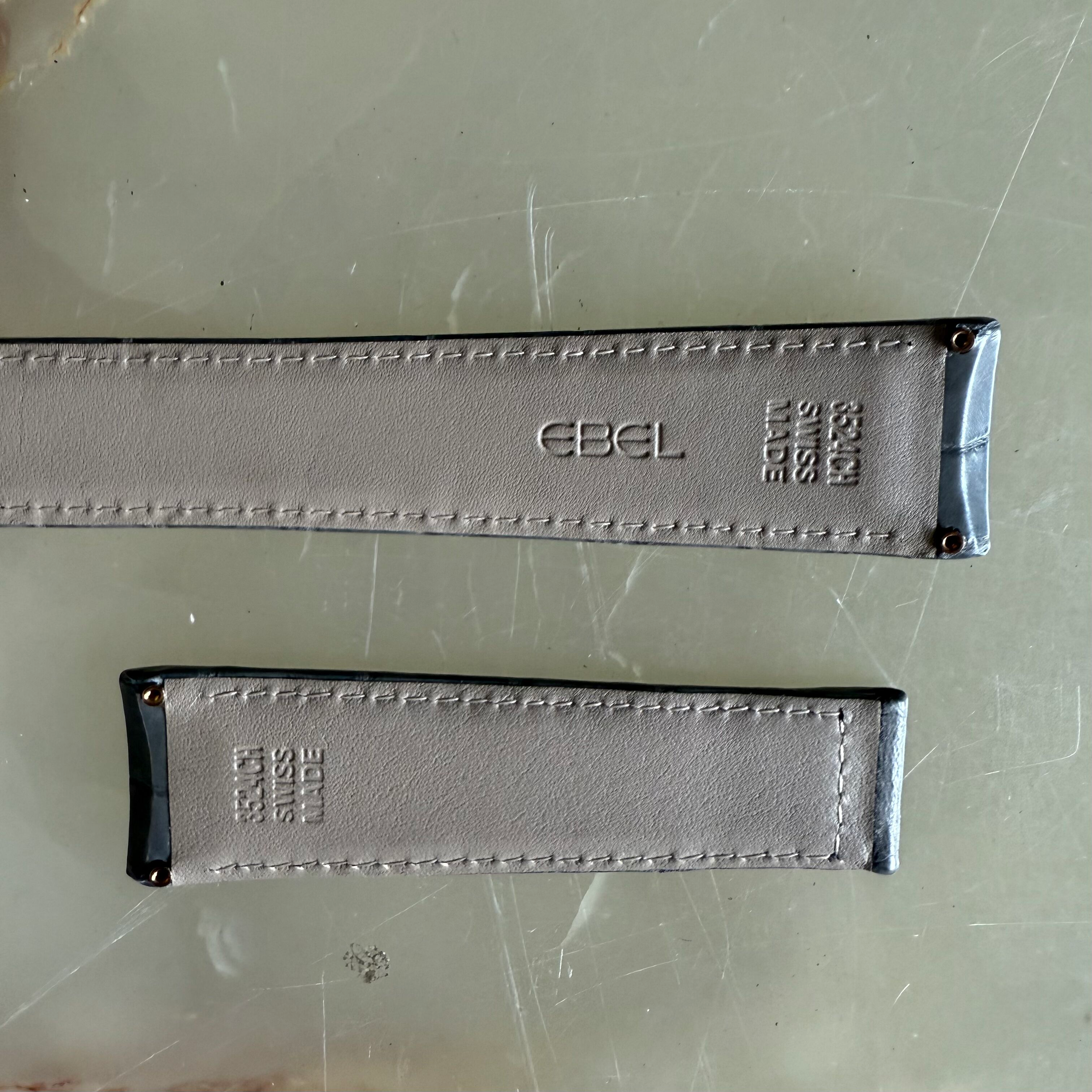 Authentic Ebel Grey Crocodile Watch Strap Band 21mm 3524CH