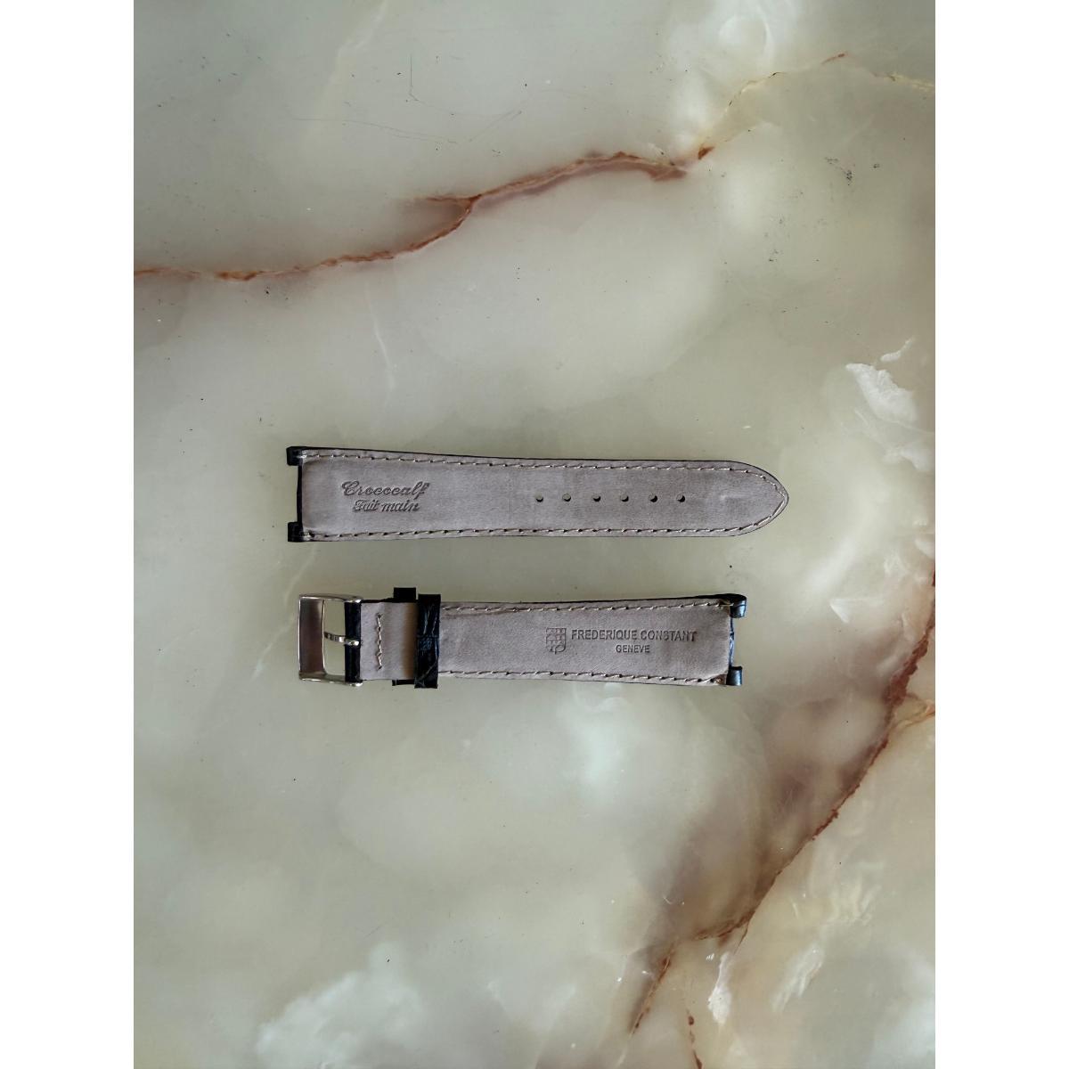 Authentic Frederique Constant Crocodile Calfskin Watch Strap Band 21mm w Buckle