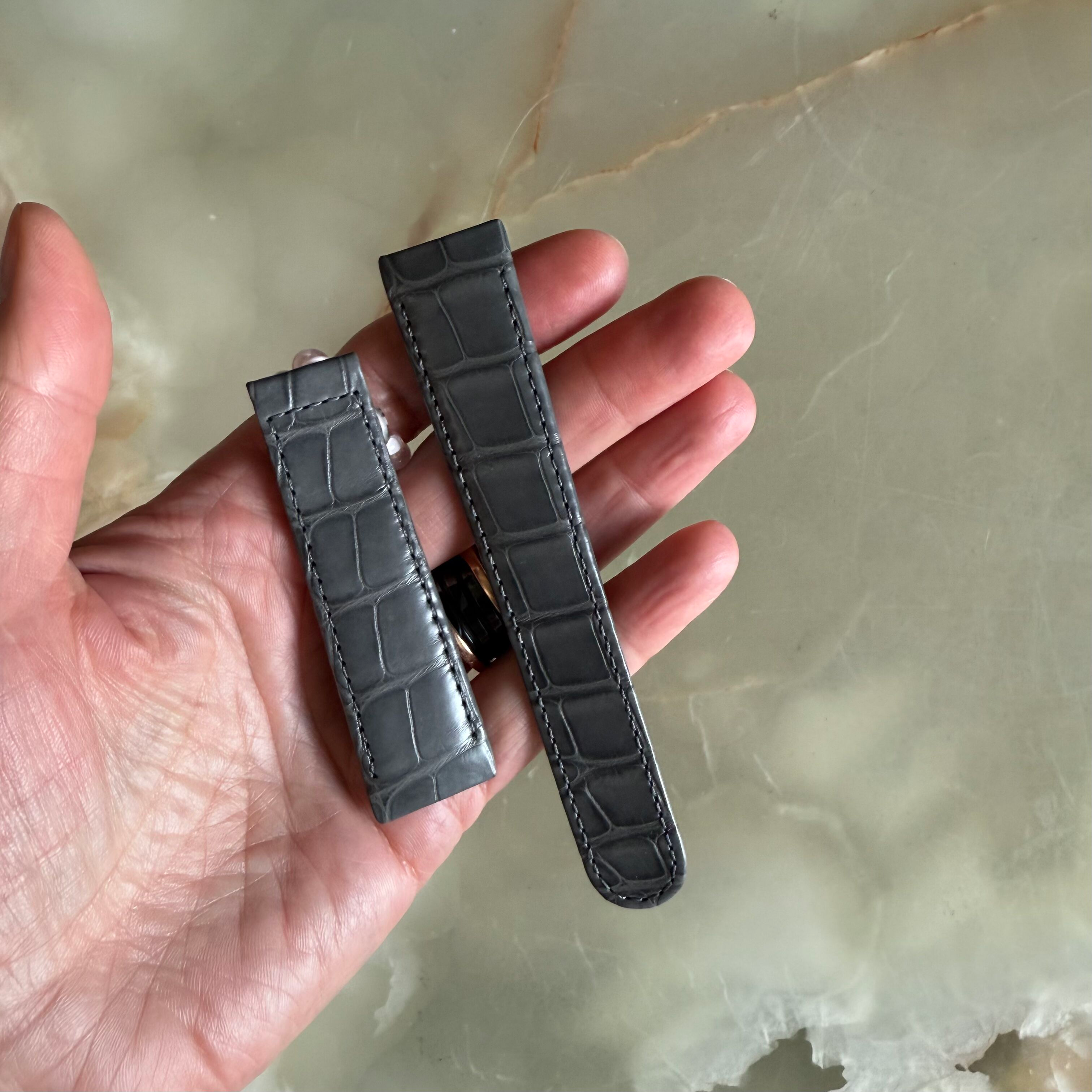 Authentic Ebel Grey Crocodile Watch Strap Band 21mm 3524CH