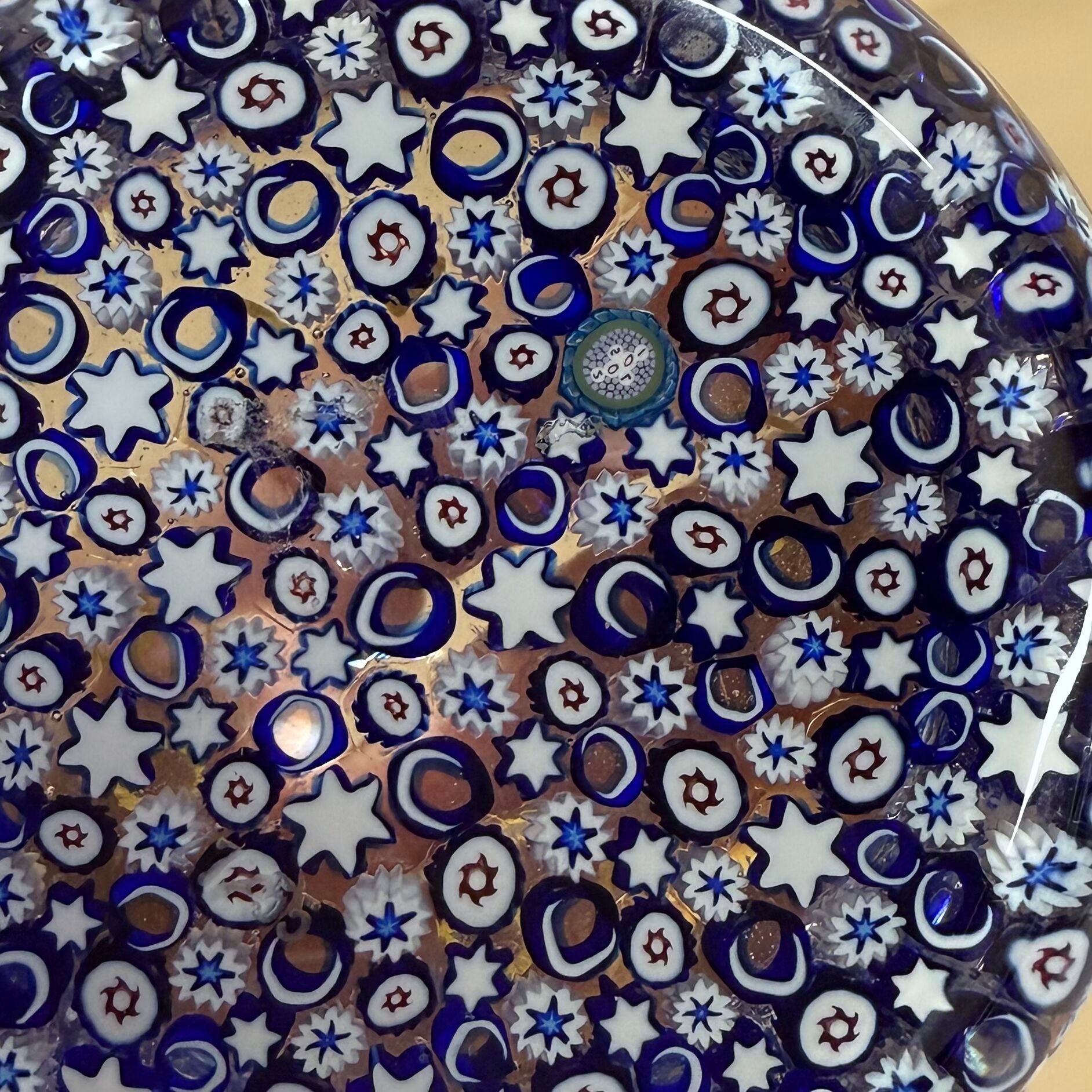 2001 Limited Edition Saint-Louis Crystal Bleu Du Ciel Paperweight