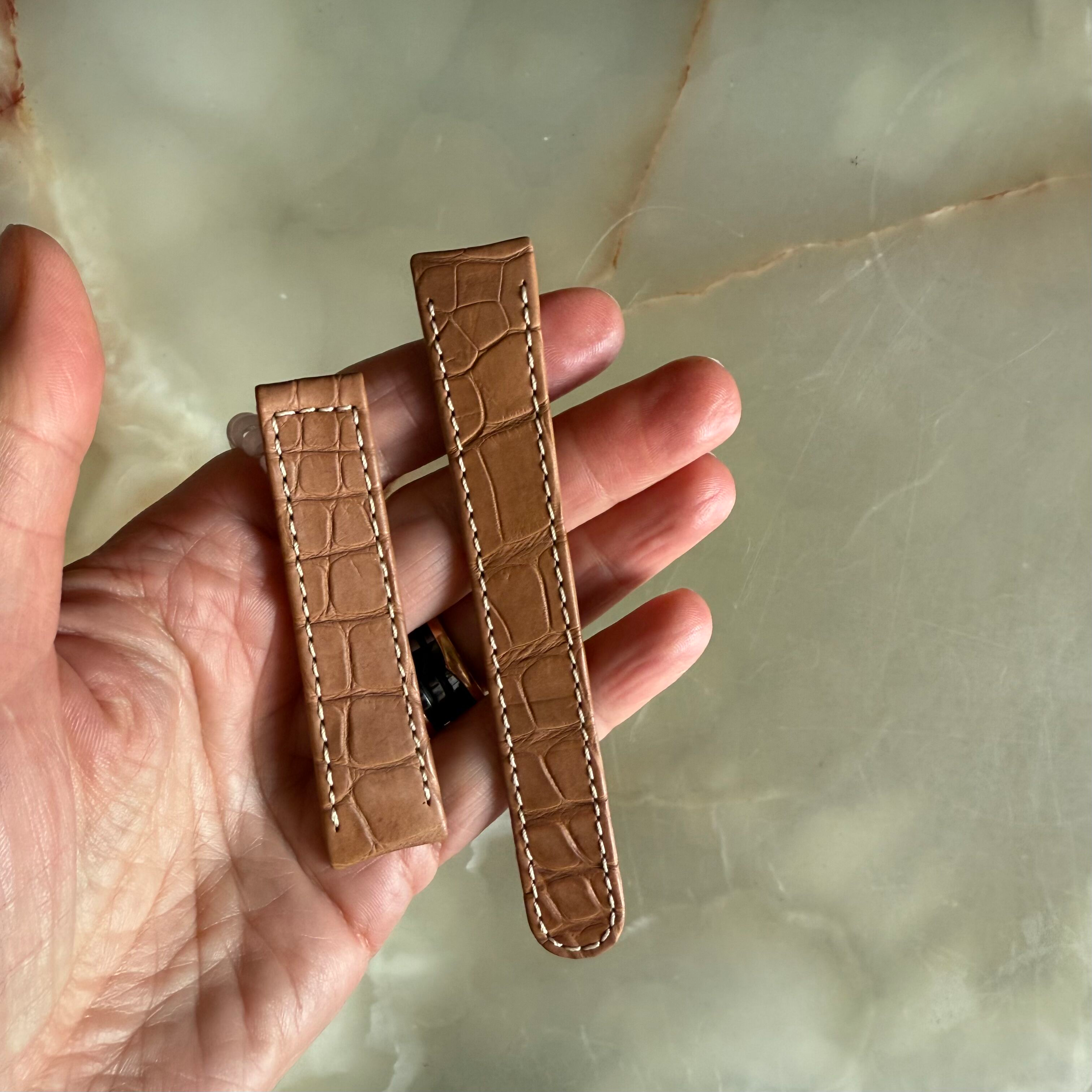 Authentic Ebel Brown Crocodile Watch Strap Band 18mm 1911GM
