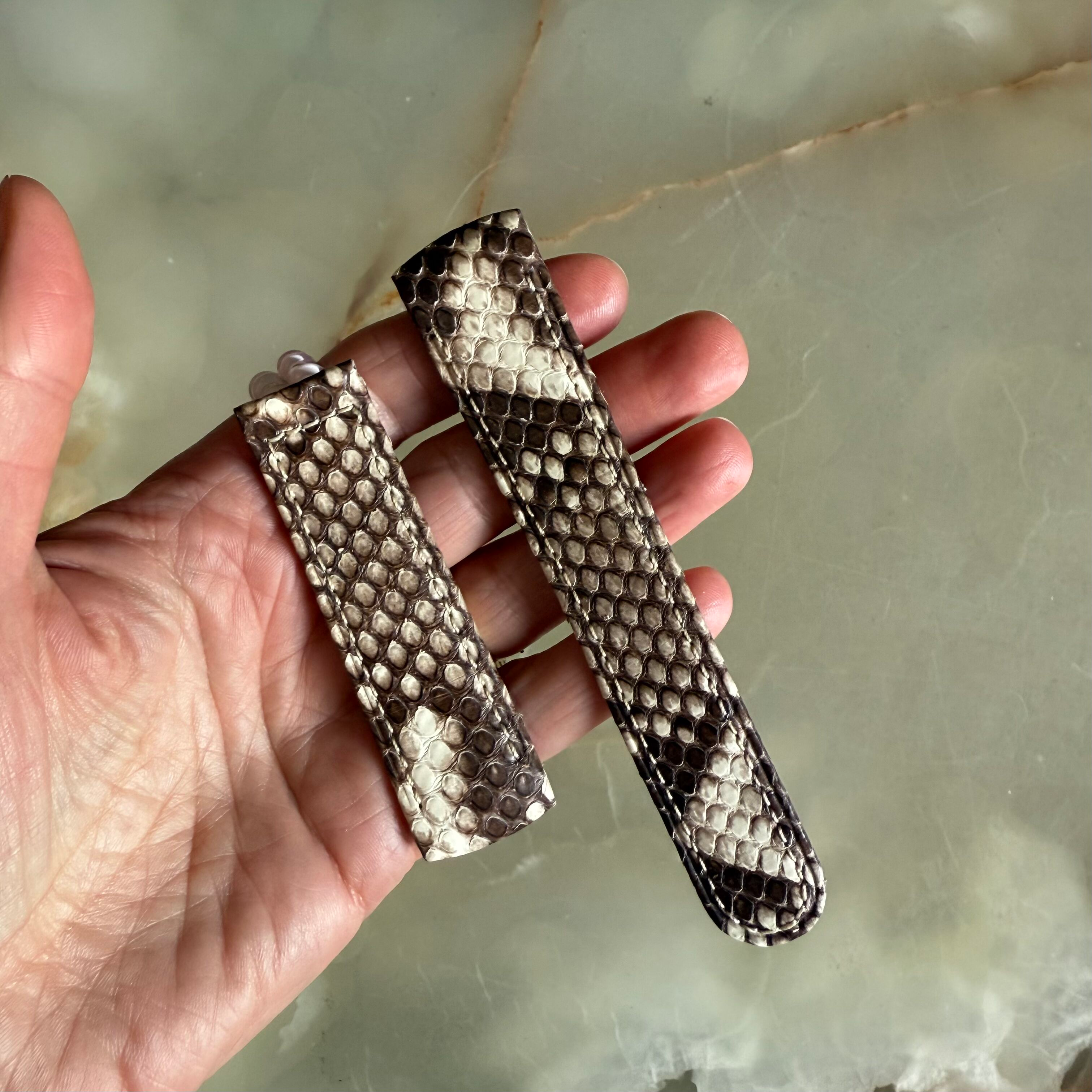 Authentic Ebel Brasilia Brown Python Watch Strap Band 23mm 35M4