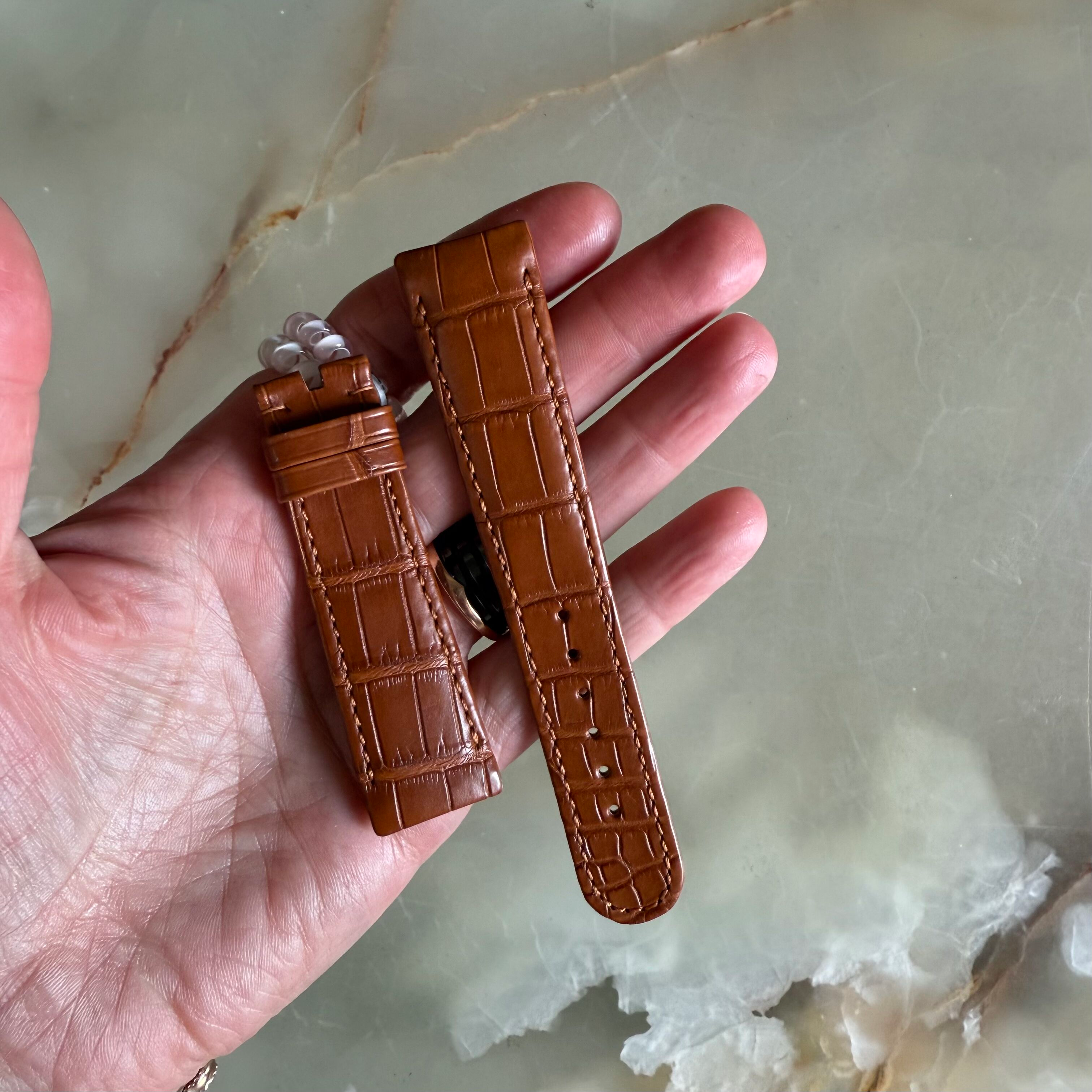 Authentic Ebel Brown Crocodile Watch Strap Band 20mm 3024CH