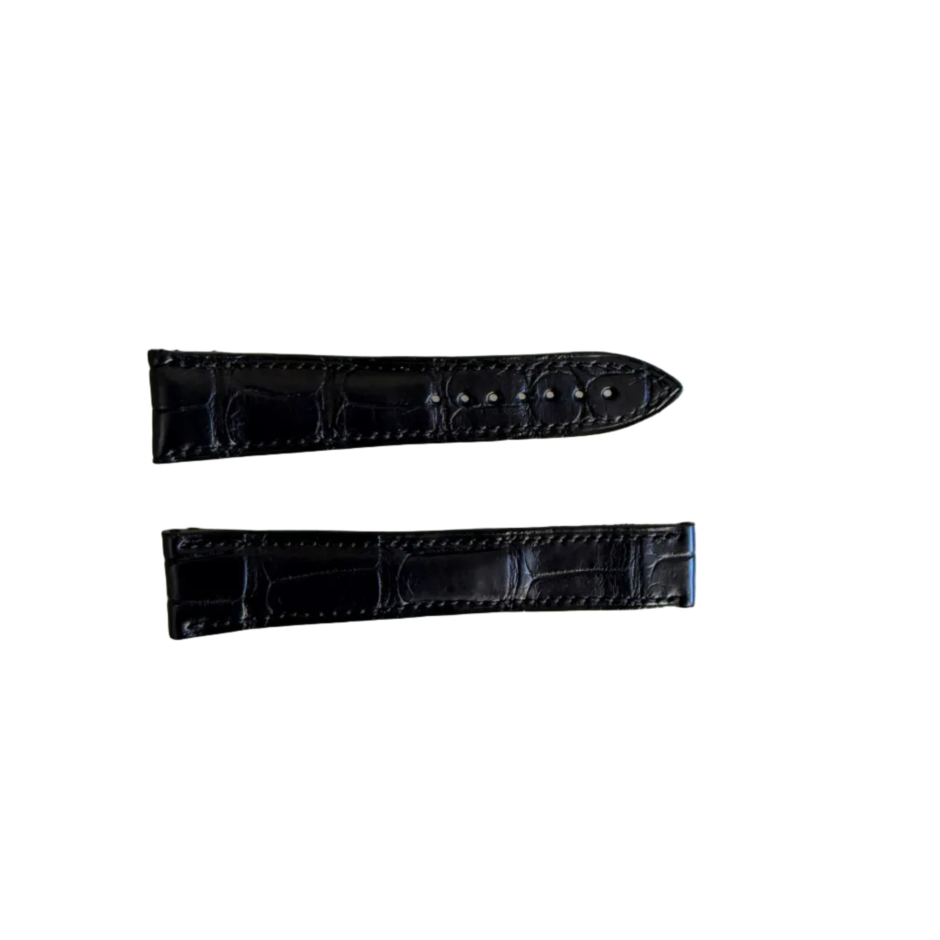 Authentic Blancpain Black Alligator Rubber Watch Band Strap 20.5mm