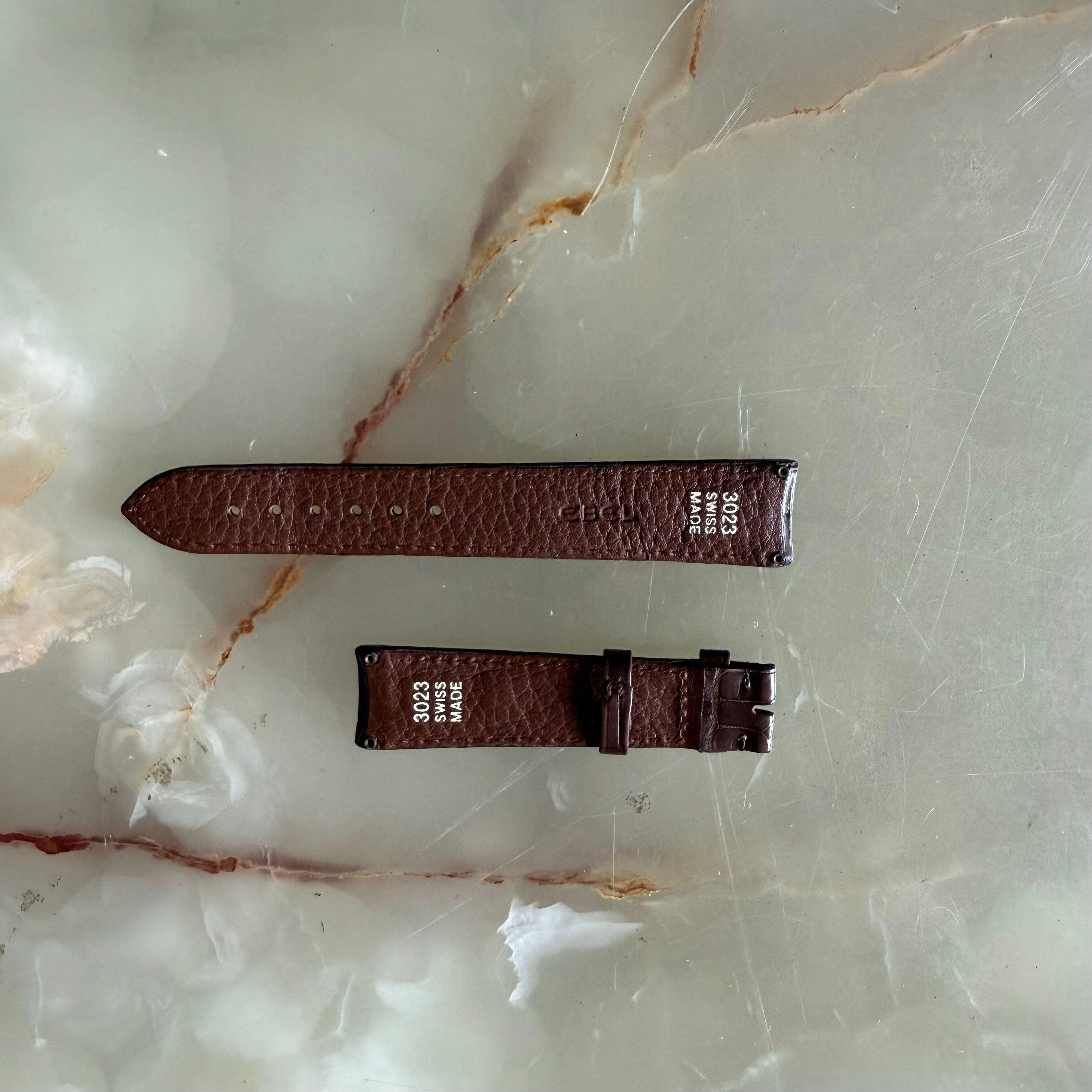 Authentic Ebel 1911 Brown Crocodile Watch Strap Band 19mm 3023