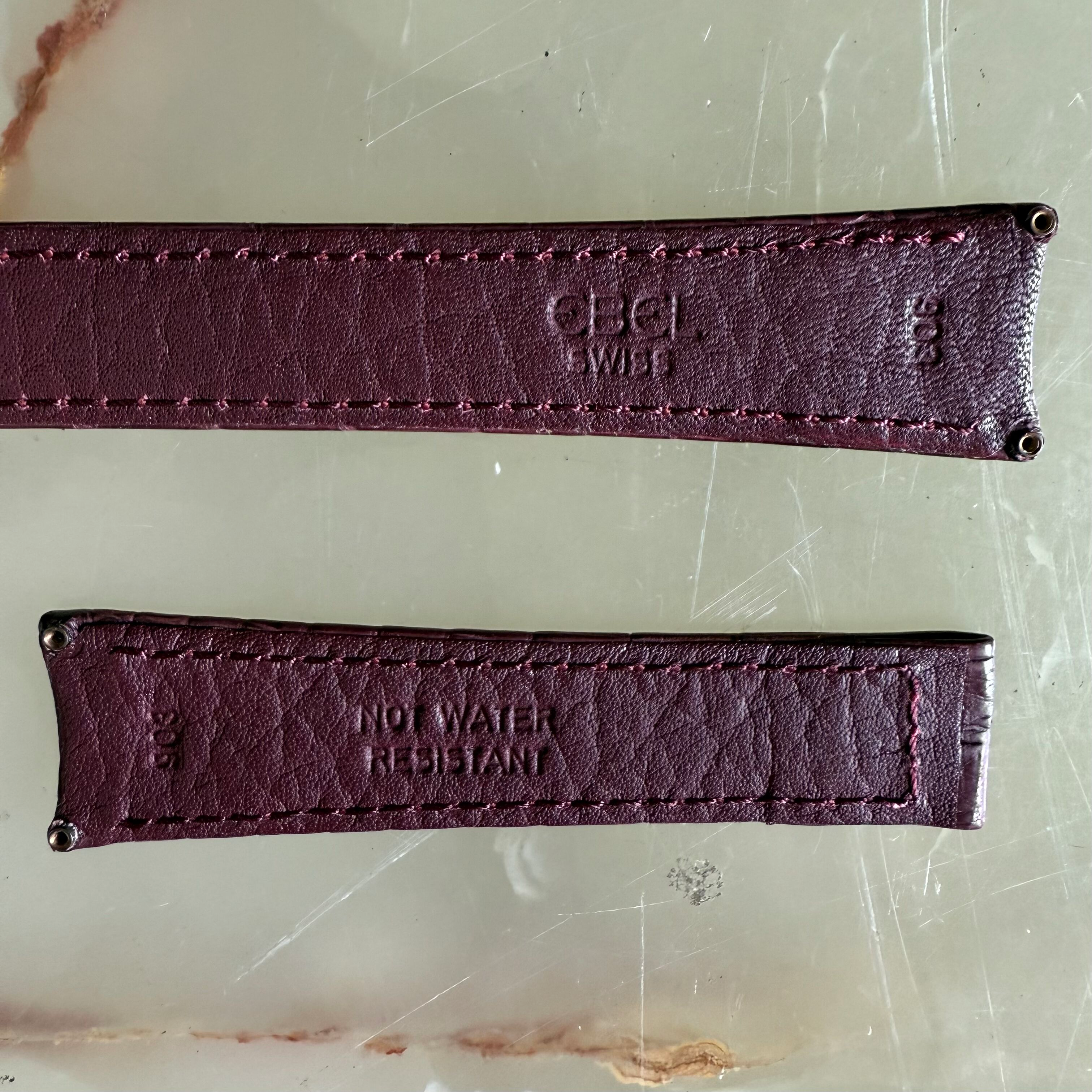 Authentic Ebel Sport Red Crocodile Watch Strap Band 20mm 903