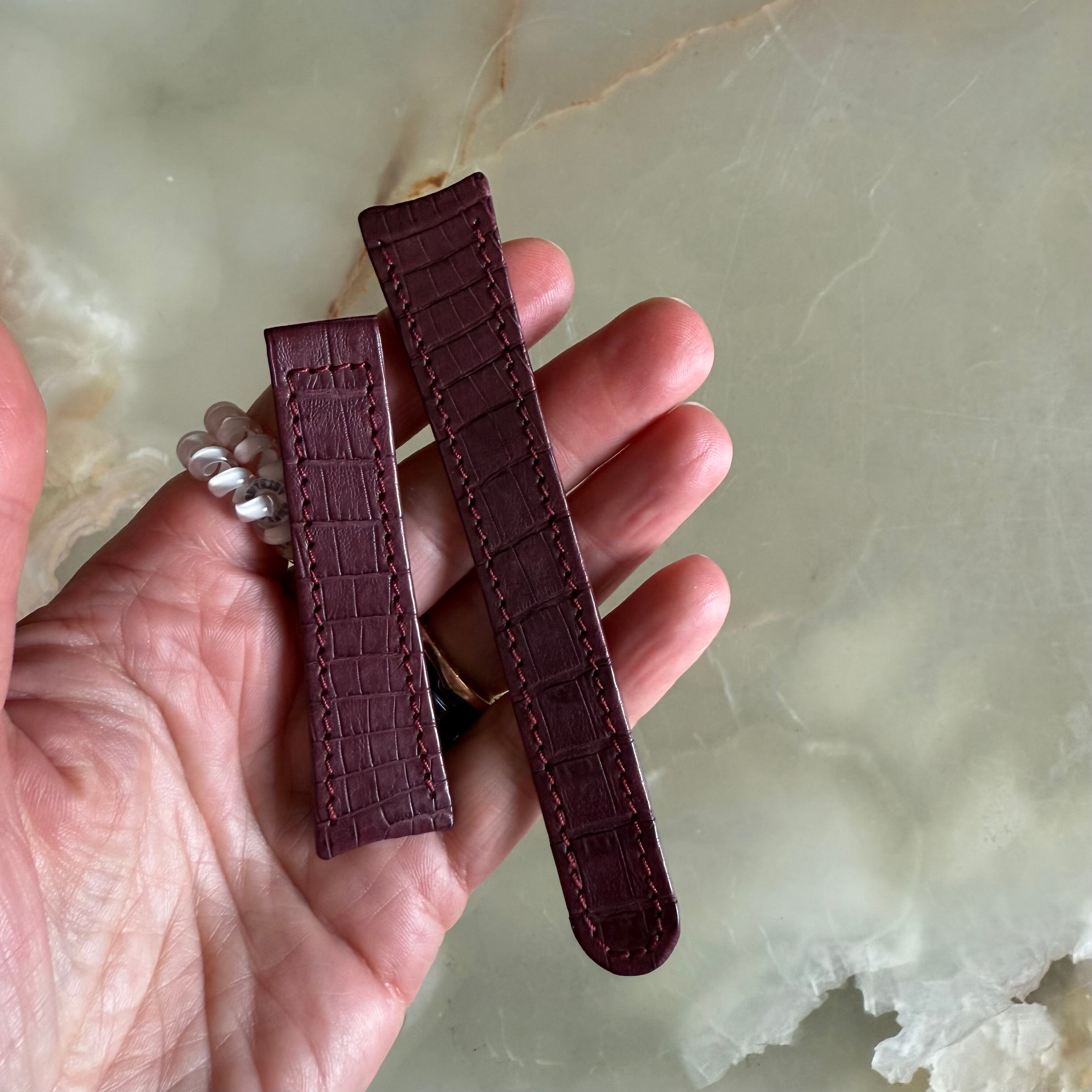 Authentic Ebel Sport Red Crocodile Watch Strap Band 20mm 903