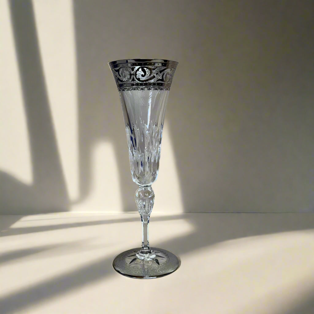 Saint-Louis Crystal Stella Platinum Champagne Glass