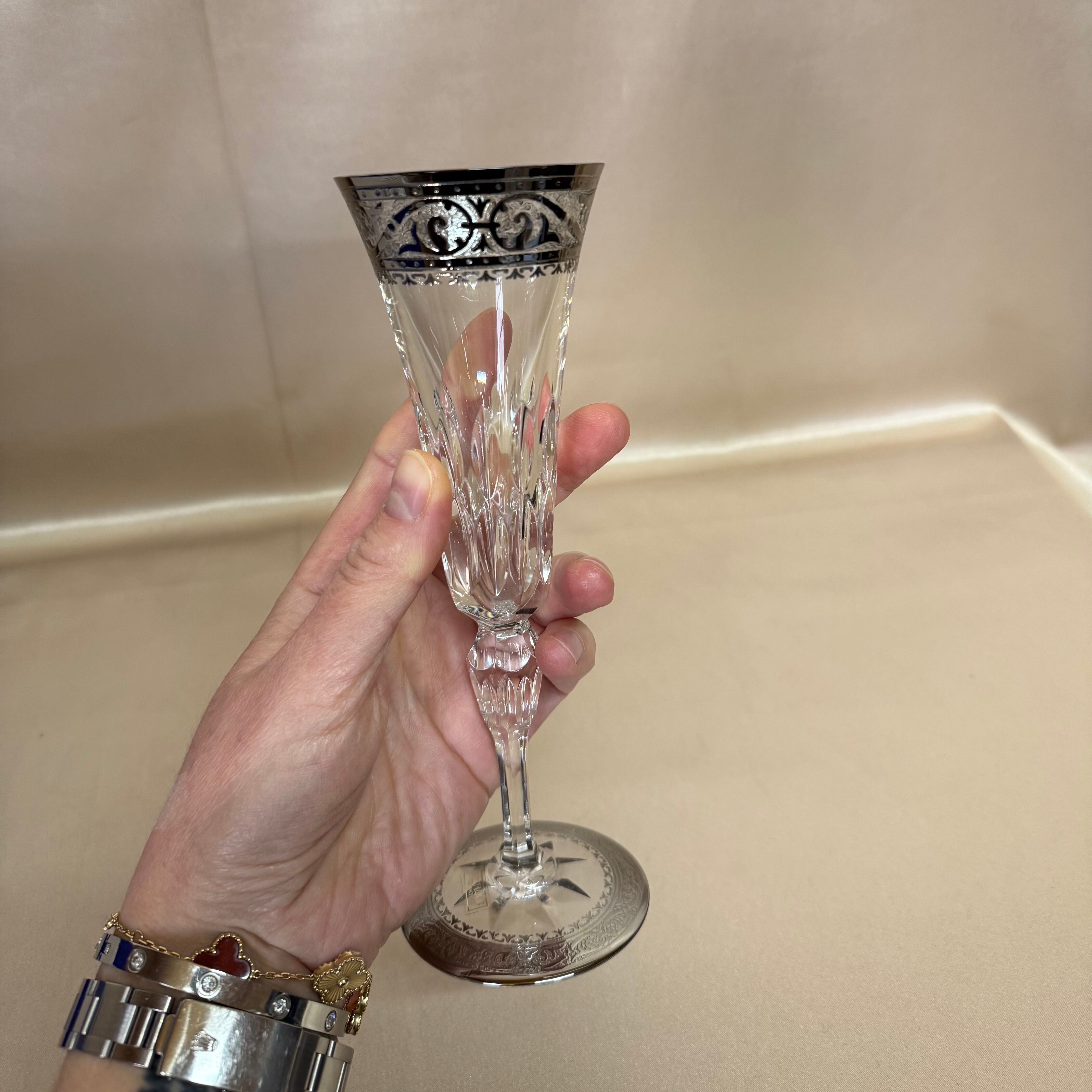 Saint-Louis Crystal Stella Platinum Champagne Glass