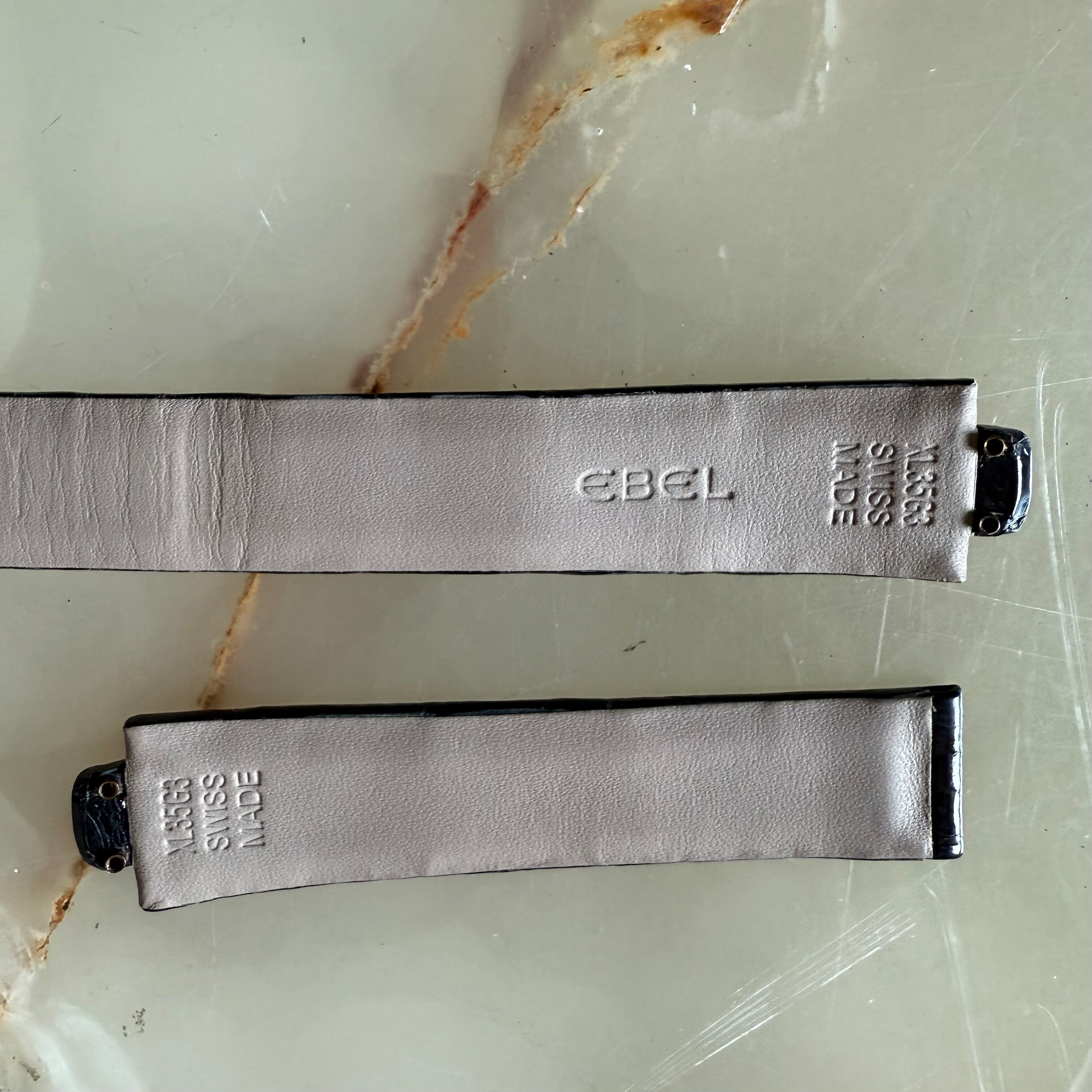 Authentic Ebel Black Alligator Watch Strap Band 17mm 35G3