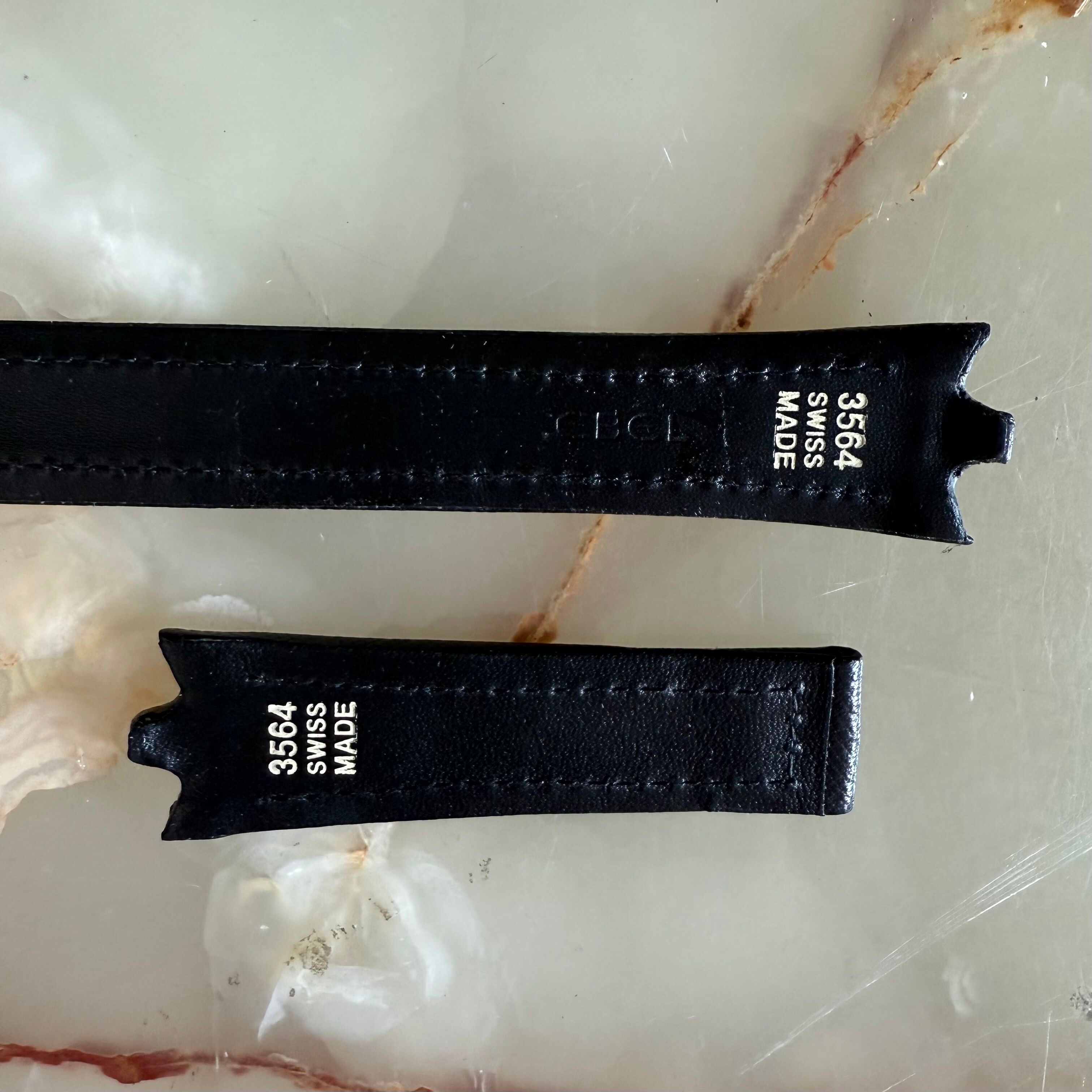 Authentic Ebel Black Leather Watch Strap Band 21mm 3564