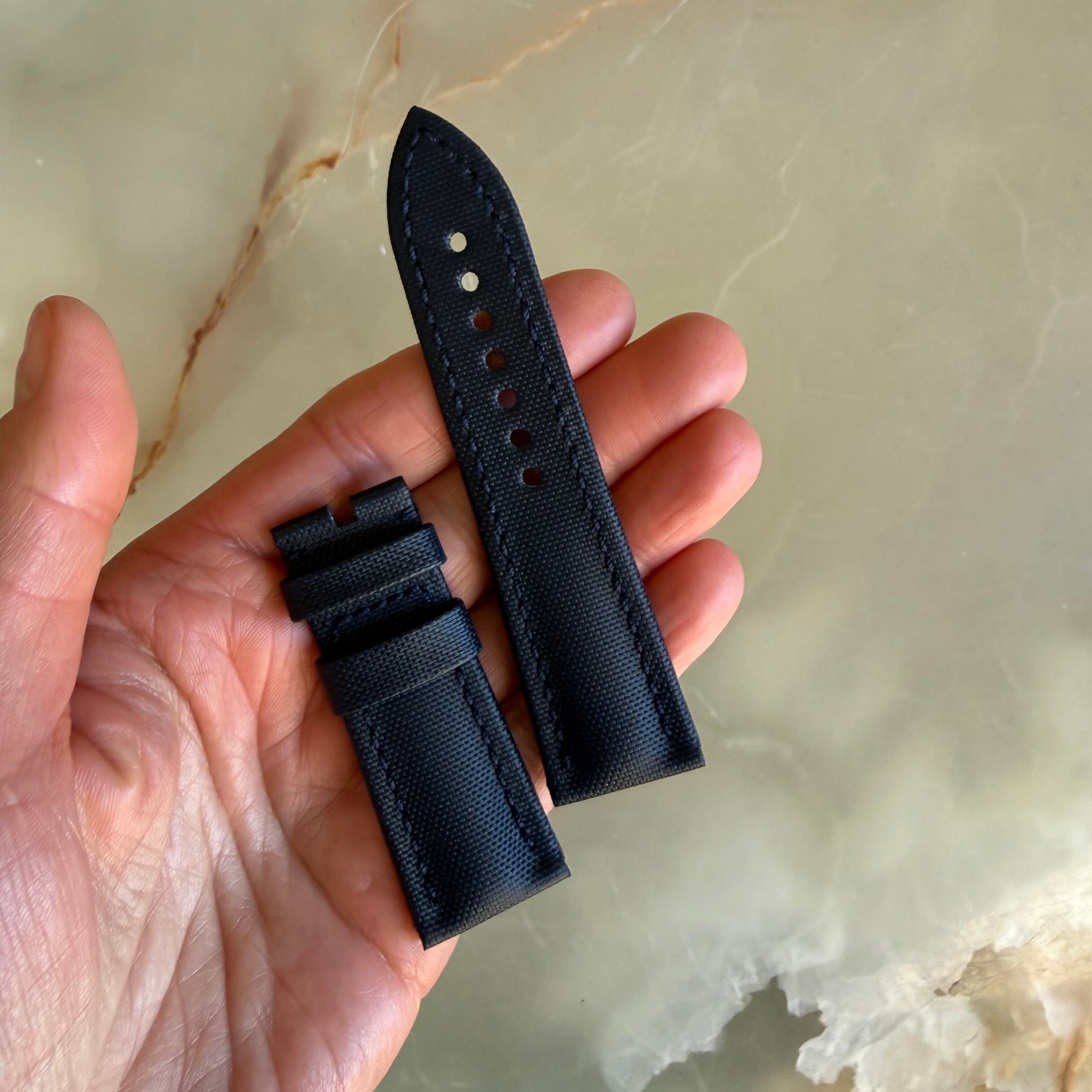 Authentic Blancpain Navy Blue Rubber Watch Strap Band 23mm