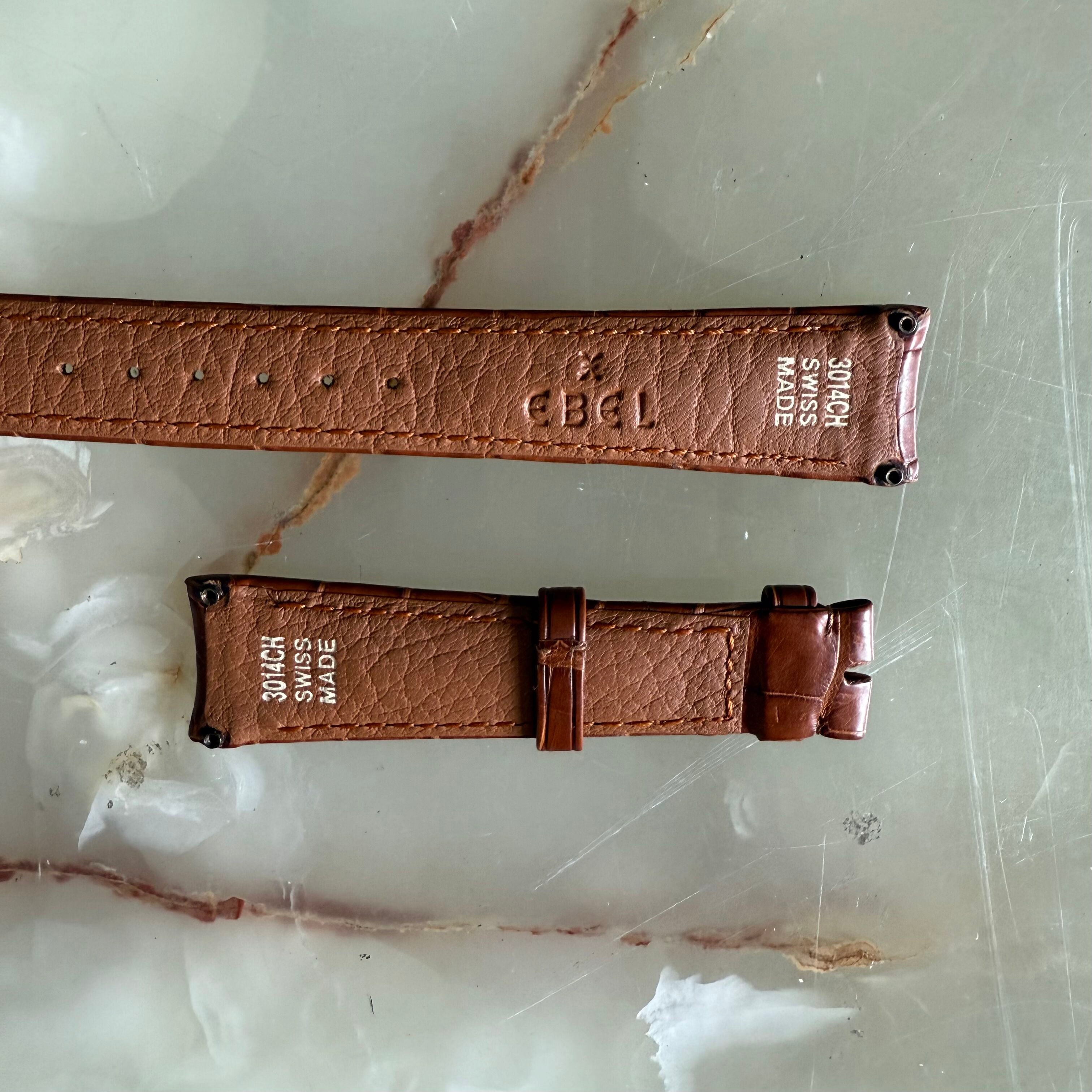 Authentic Ebel Sport Brown Crocodile Watch Strap Band 20mm 3014CH