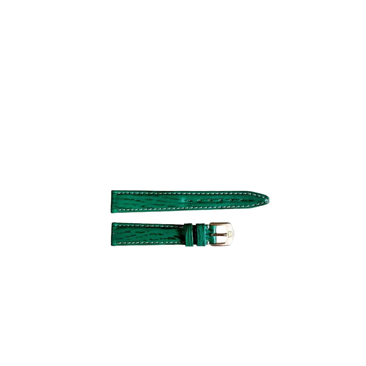 Authentic TAG Heuer 4000 Green Leather Watch Strap Band 19mm with Buckle BC0578