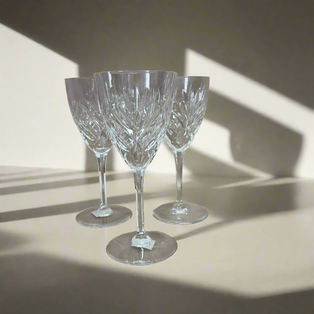 Saint-Louis Crystal Monaco Burgundy Wine Glass Set of 3