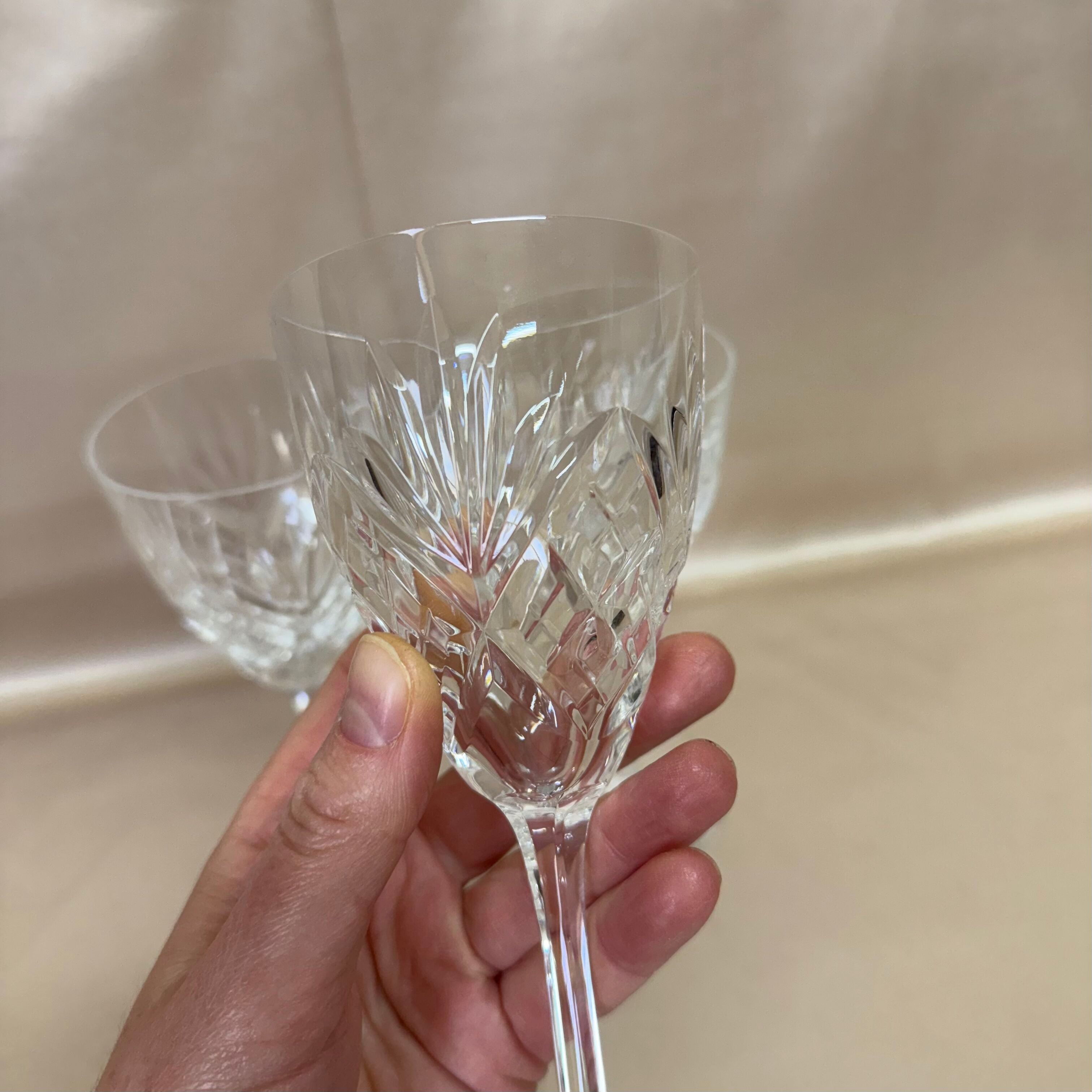 Saint-Louis Crystal Monaco Burgundy Wine Glass Set of 3