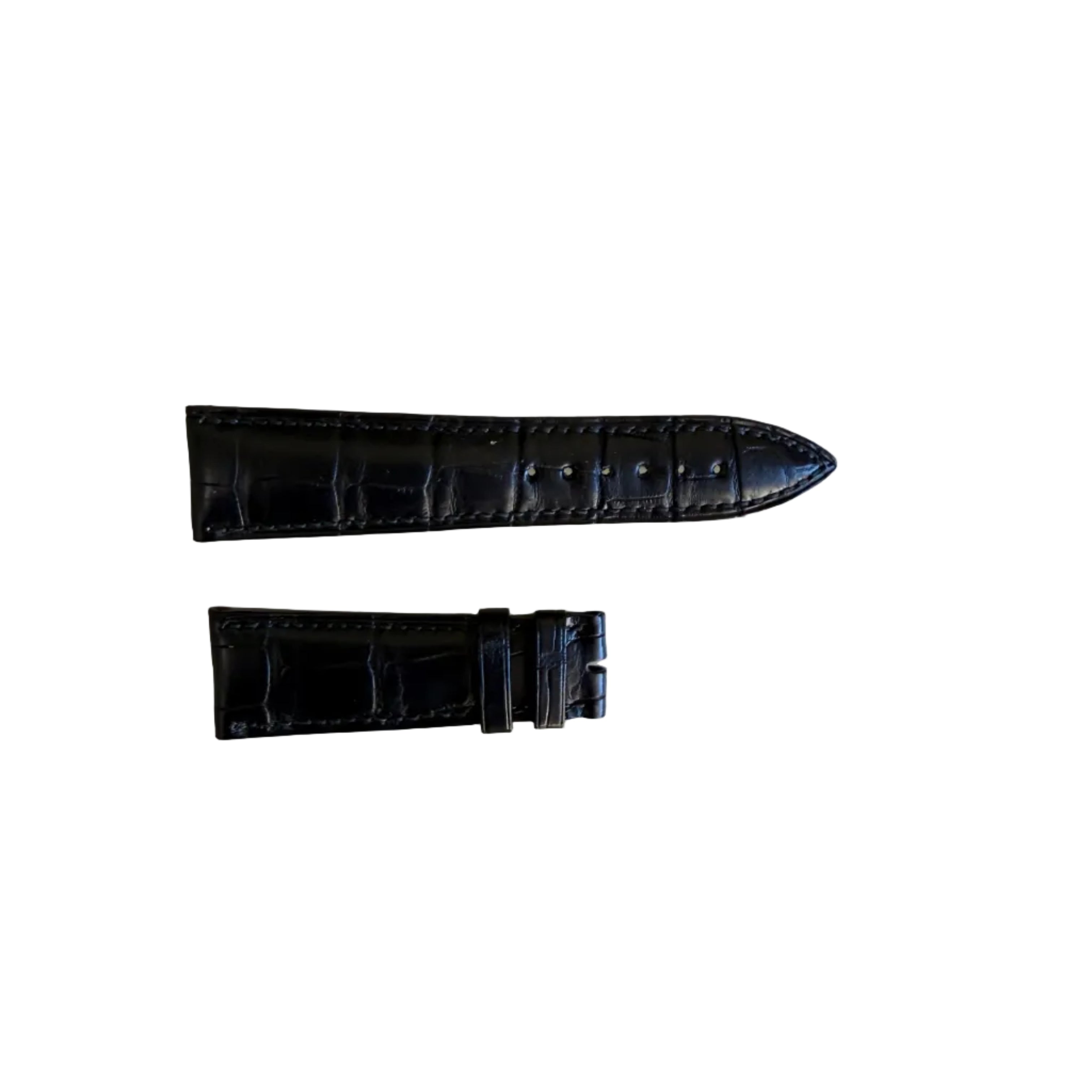 Authentic Blancpain Black Alligator Rubber Watch Strap Band 22mm