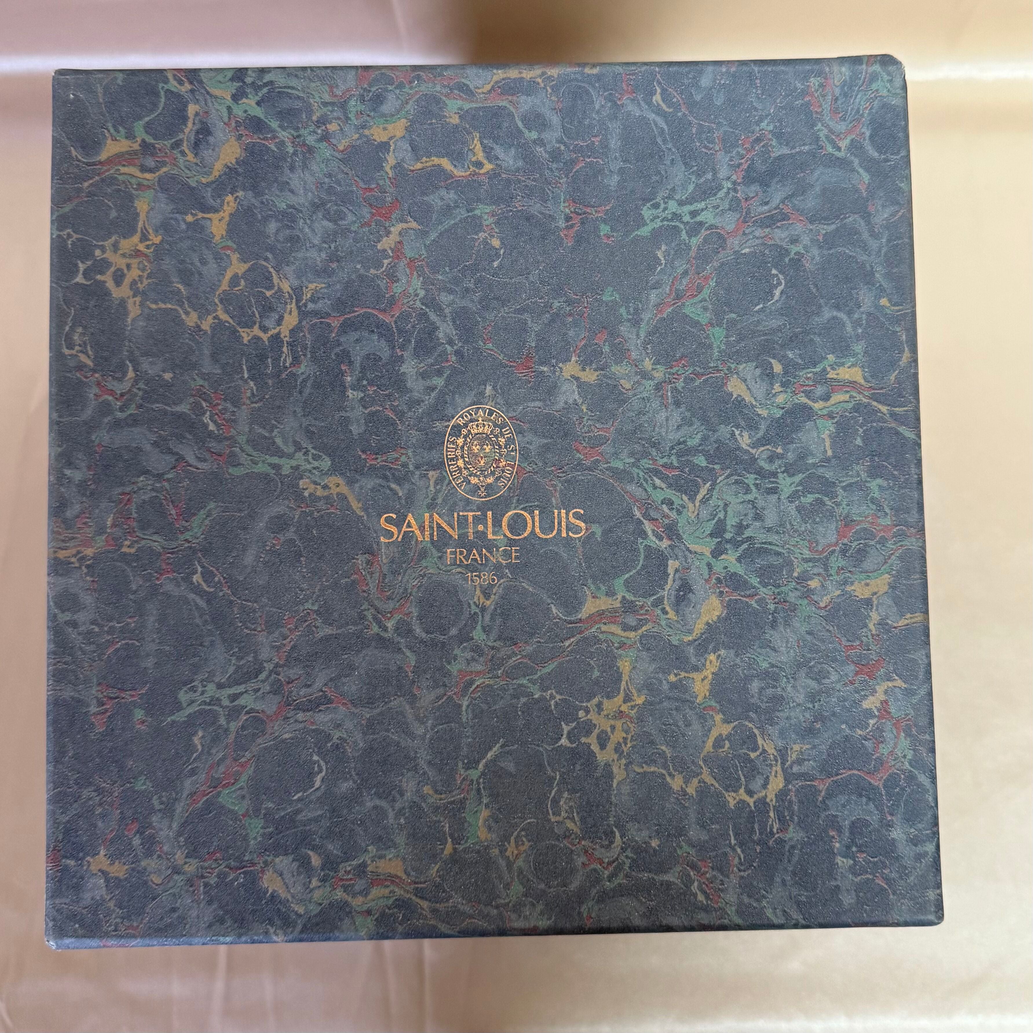 Saint-Louis Crystal Monaco Burgundy Wine Glass Set of 3