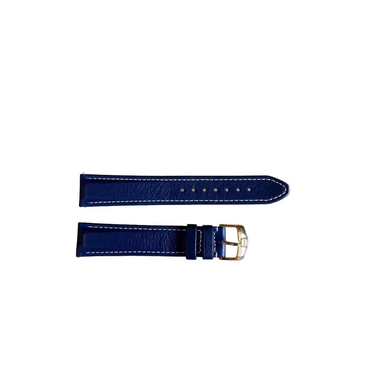 Authentic TAG Heuer Dark Blue Leather Watch Strap Band 20mm with Buckle