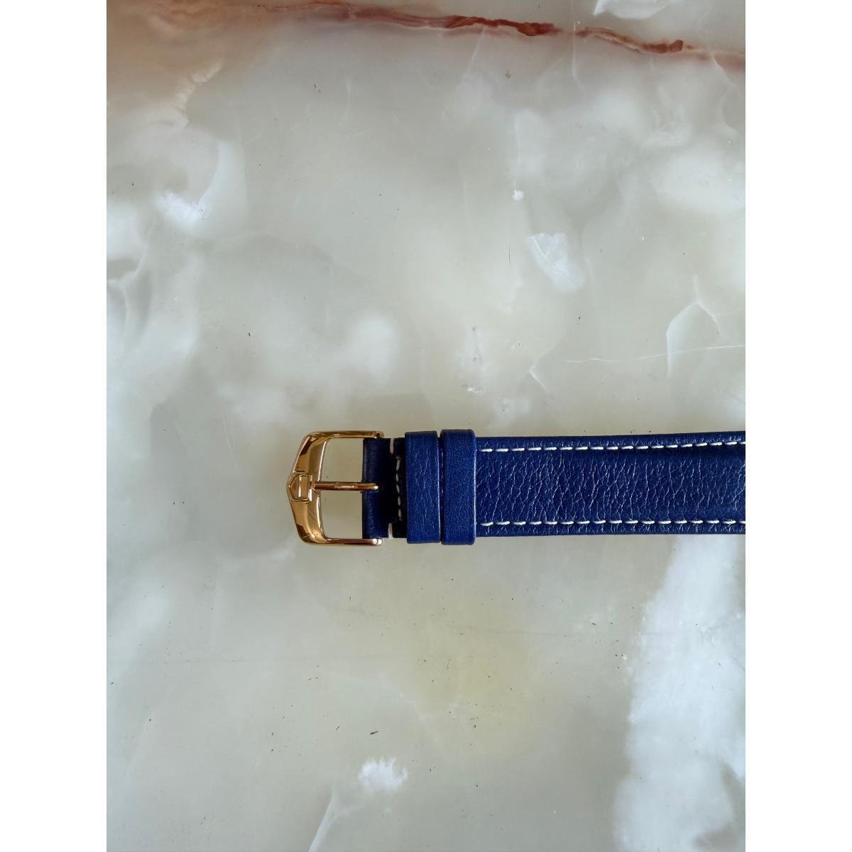 Authentic TAG Heuer Dark Blue Leather Watch Strap Band 20mm with Buckle