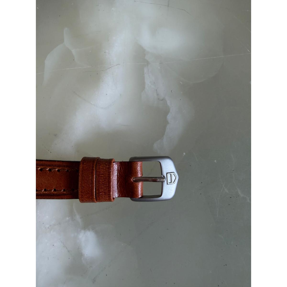 Authentic TAG Heuer SEL Brown Leather Watch Strap Band 15mm with Buckle