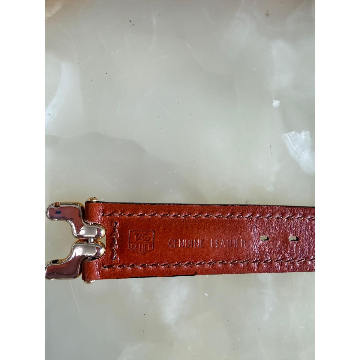 Authentic TAG Heuer Sport/Legend Brown Leather Watch Strap Band 19mm with Buckle