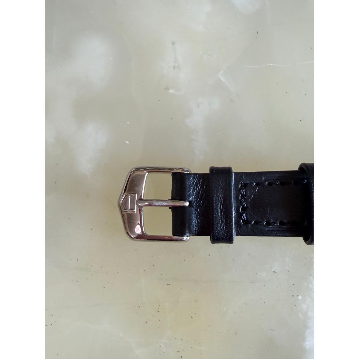 Authentic TAG Heuer Black Leather Watch Strap Band 18mm with Buckle BN0457