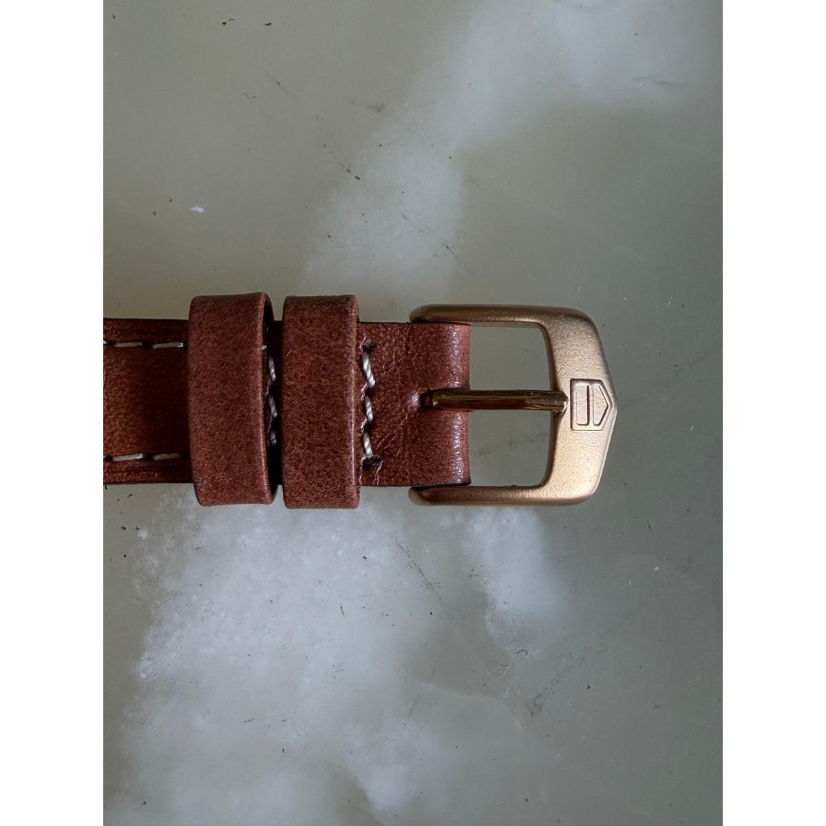 Authentic TAG Heuer Brown Leather Watch Strap Band 14mm with Buckle BC0157
