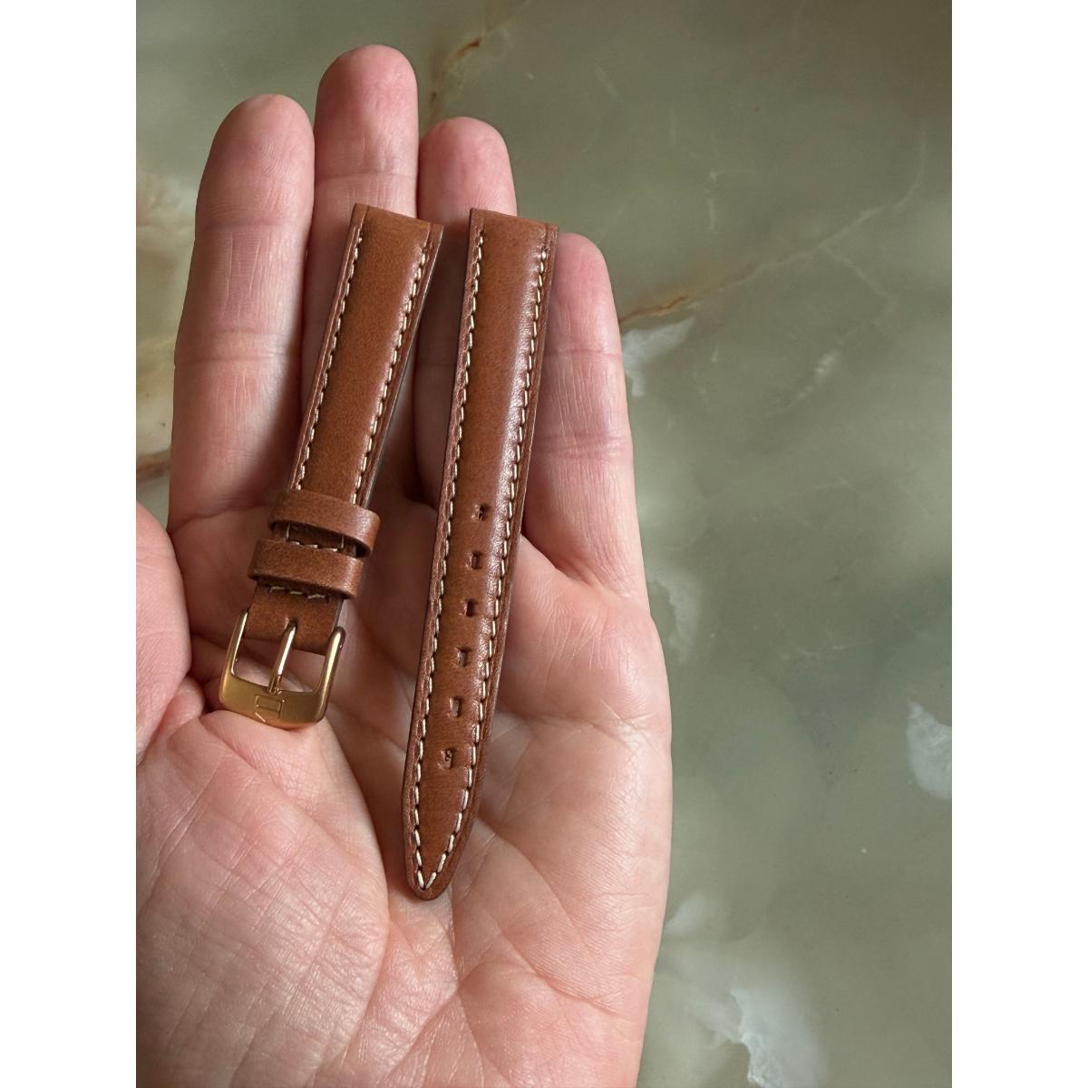 Authentic TAG Heuer Brown Leather Watch Strap Band 14mm with Buckle BC0157
