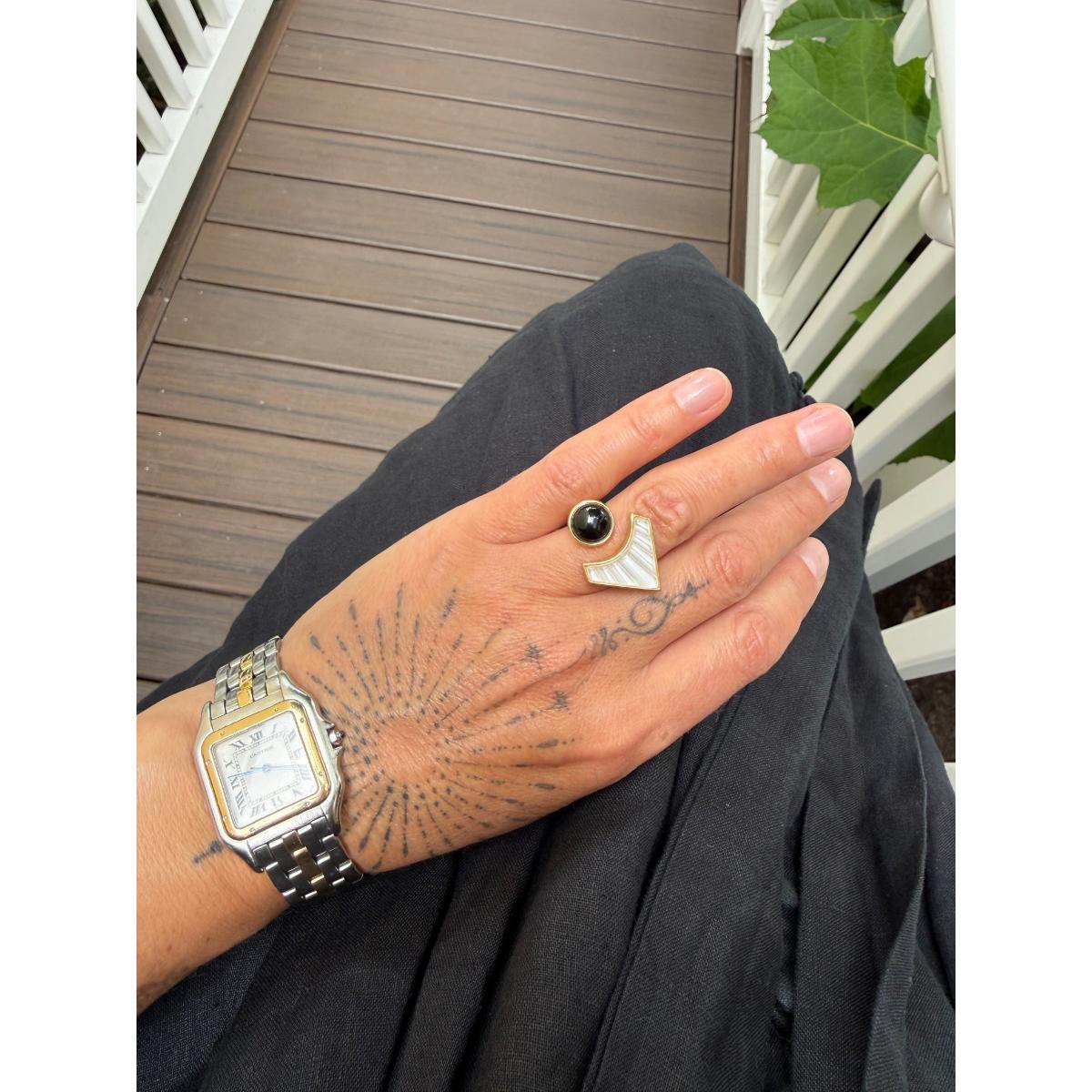 Lalique 1925 Crystal Gold Plated Ring 10679600