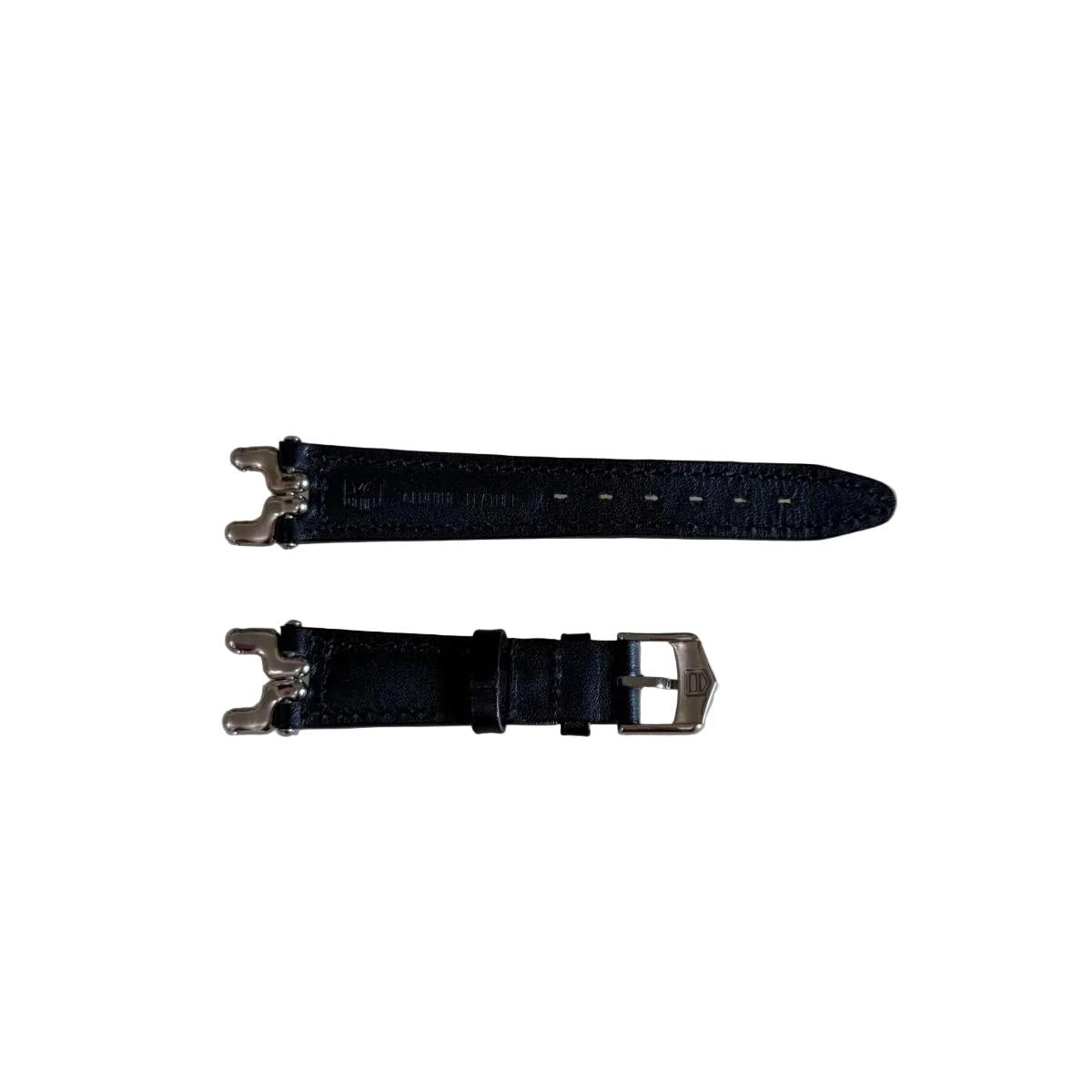Authentic TAG Heuer Black Leather Watch Strap 18mm with Buckle Link BN0457