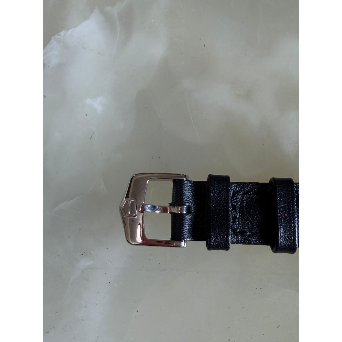 Authentic TAG Heuer Black Leather Watch Strap 18mm with Buckle Link BN0457