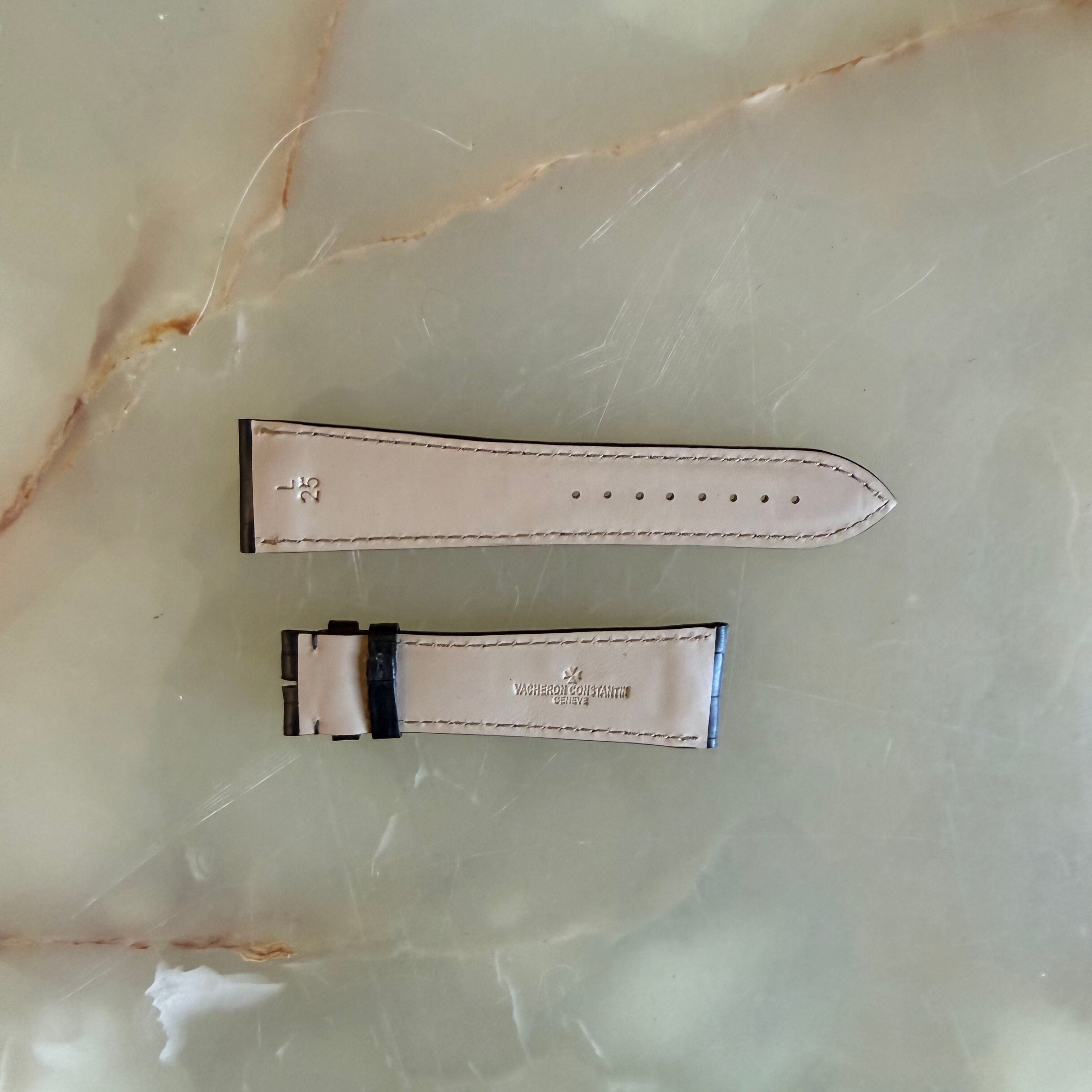 Authentic Vacheron Constantin Alligator Black Watch Band Strap 24mm