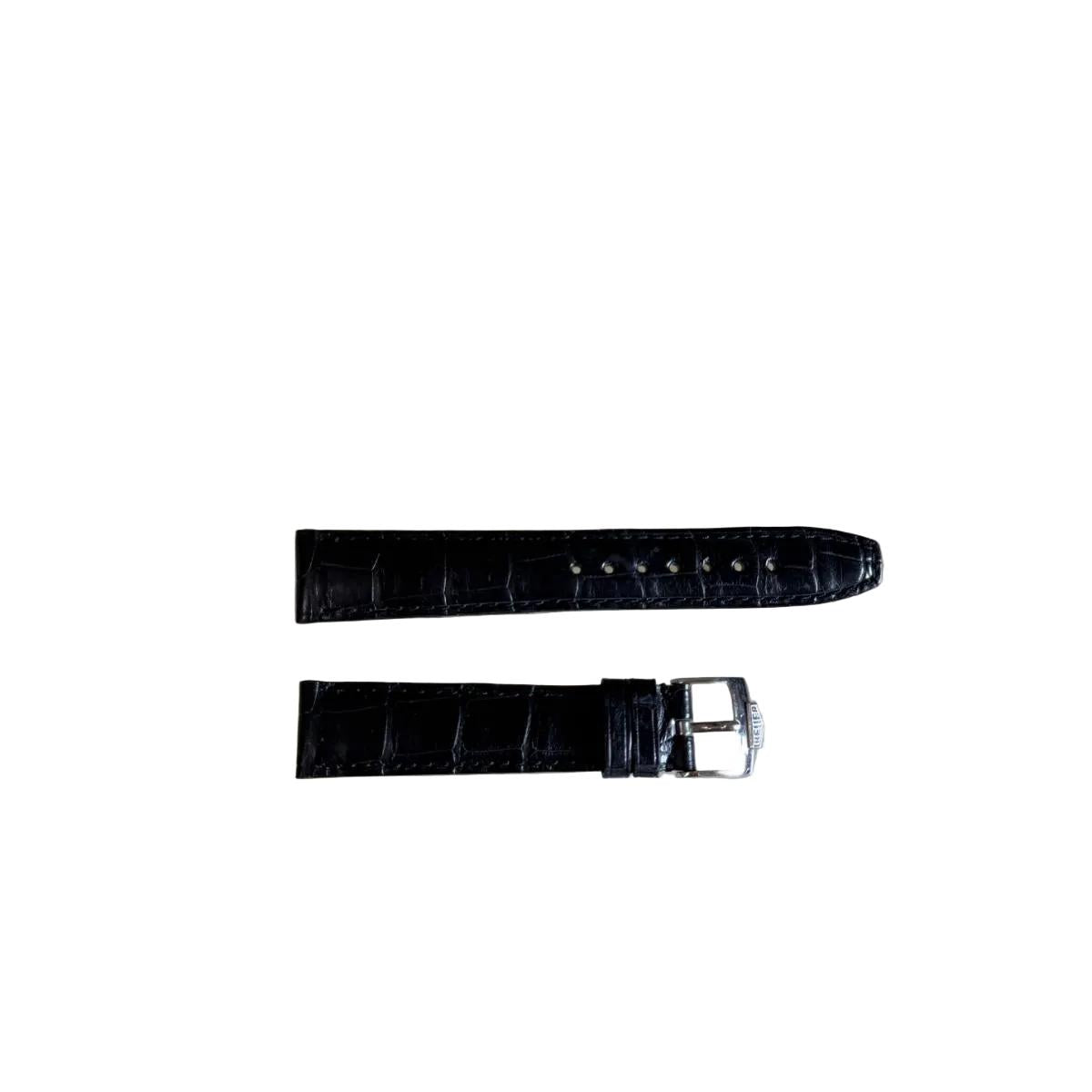 Authentic TAG Heuer Black Crocodile Watch Strap Band 18mm with Buckle